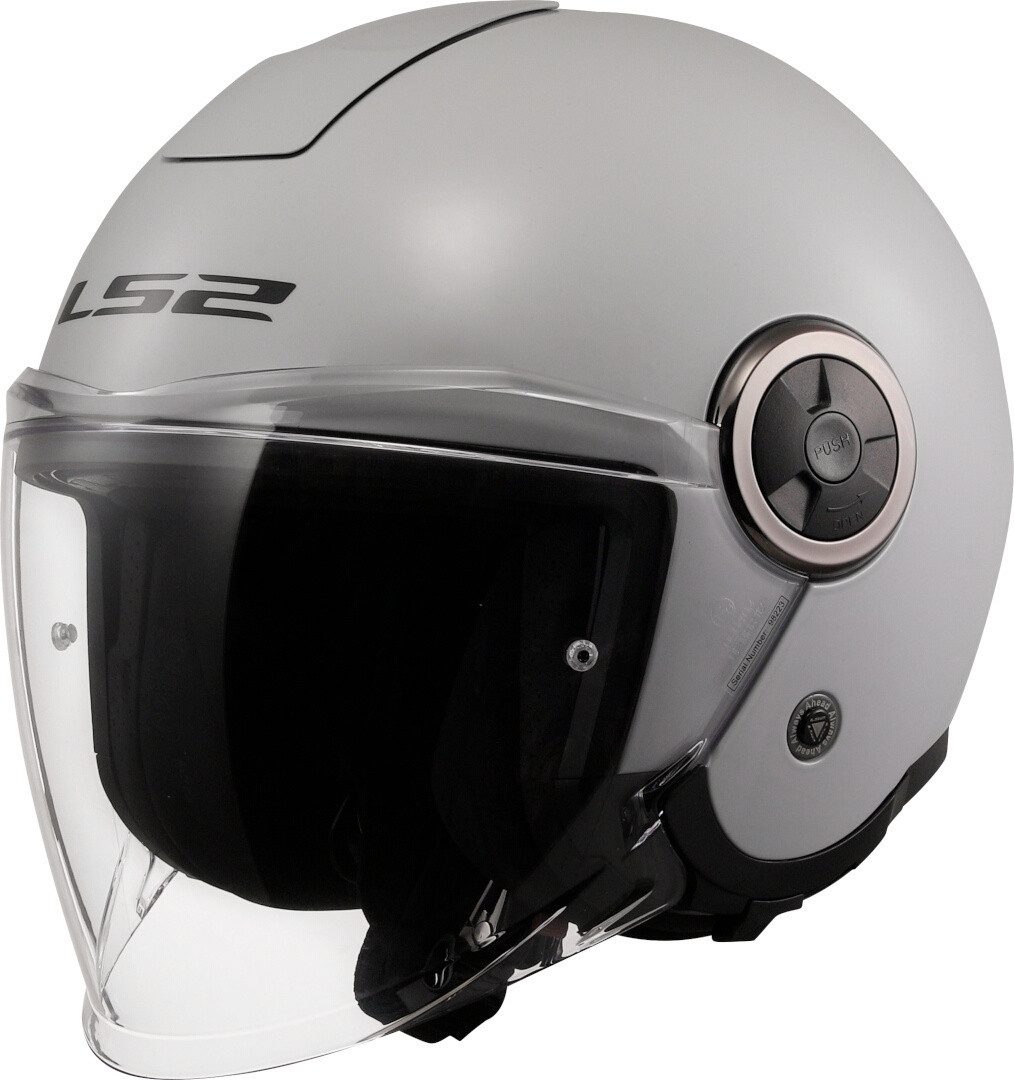 LS2 Motorradhelm OF620 Classy Solid Jethelm, vorbereitet für Kommunikationssystem,integriertes Sonnenvisier