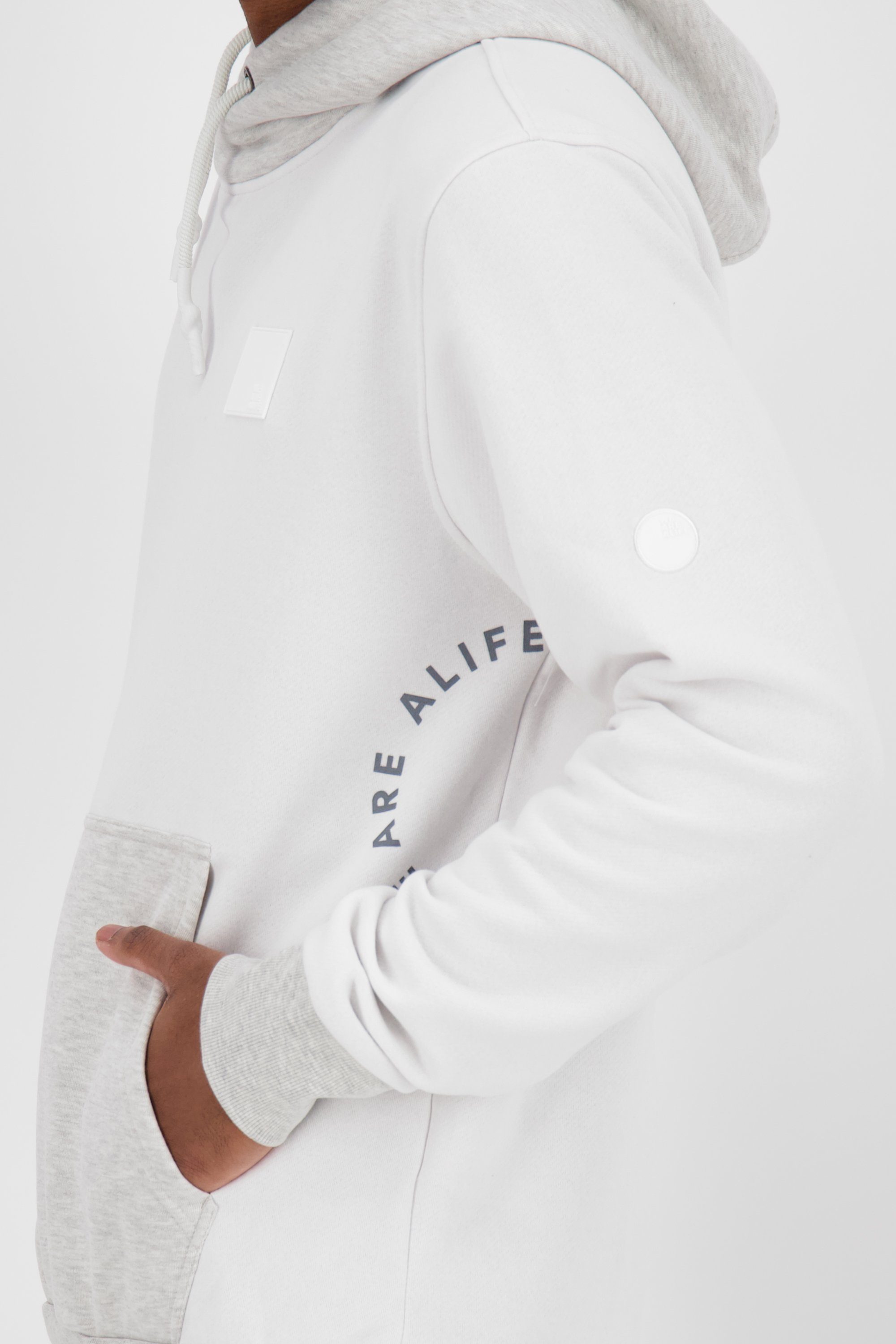 Alife & Kickin Sweat Herren Sweatshirt MatteoAK Kapuzensweatshirt white Kapuzensweatshirt