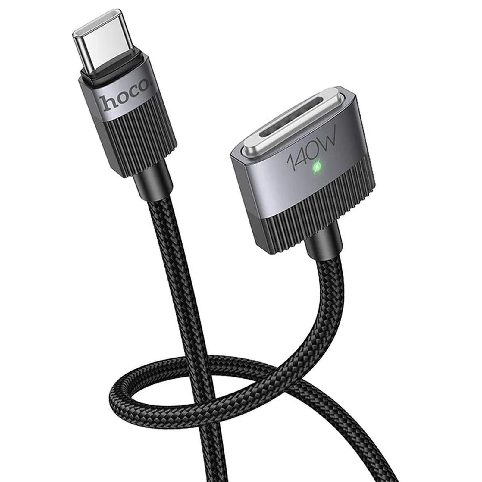 hoco. U141 - Typ-C auf Magsafe 3 magnetisches Ladekabel, MagSafe 3, USB Typ C (180 cm), Ladekabel für Apple MacBook Pro & Air USB C 140W Schnellladekabel 1.8m