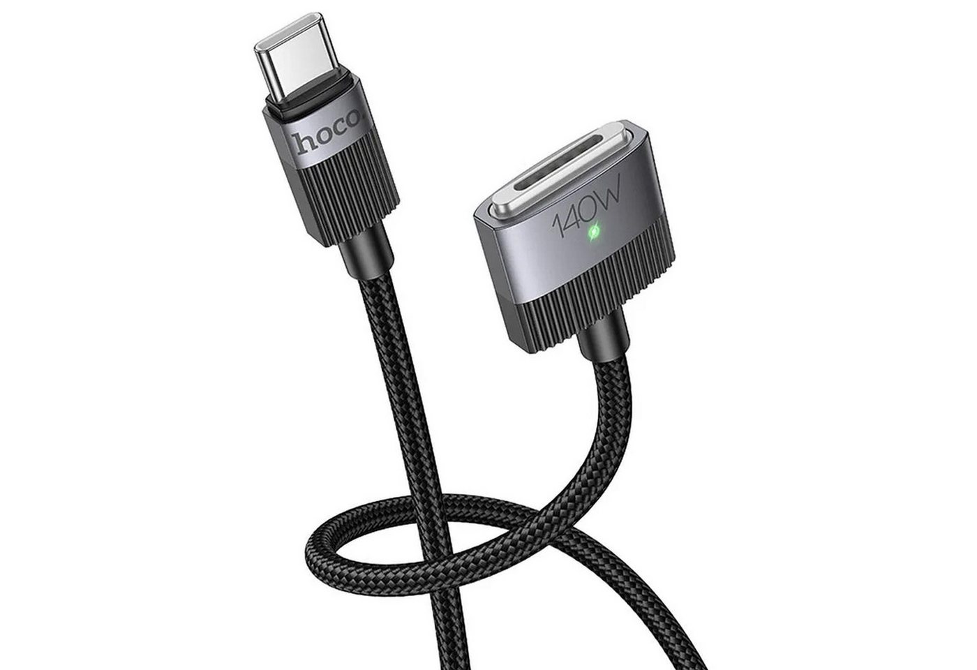 hoco. U141 - Typ-C auf Magsafe 3 magnetisches Ladekabel, MagSafe 3, USB Typ C (180 cm), Ladekabel für Apple MacBook Pro & Air USB C 140W Schnellladekabel 1.8m