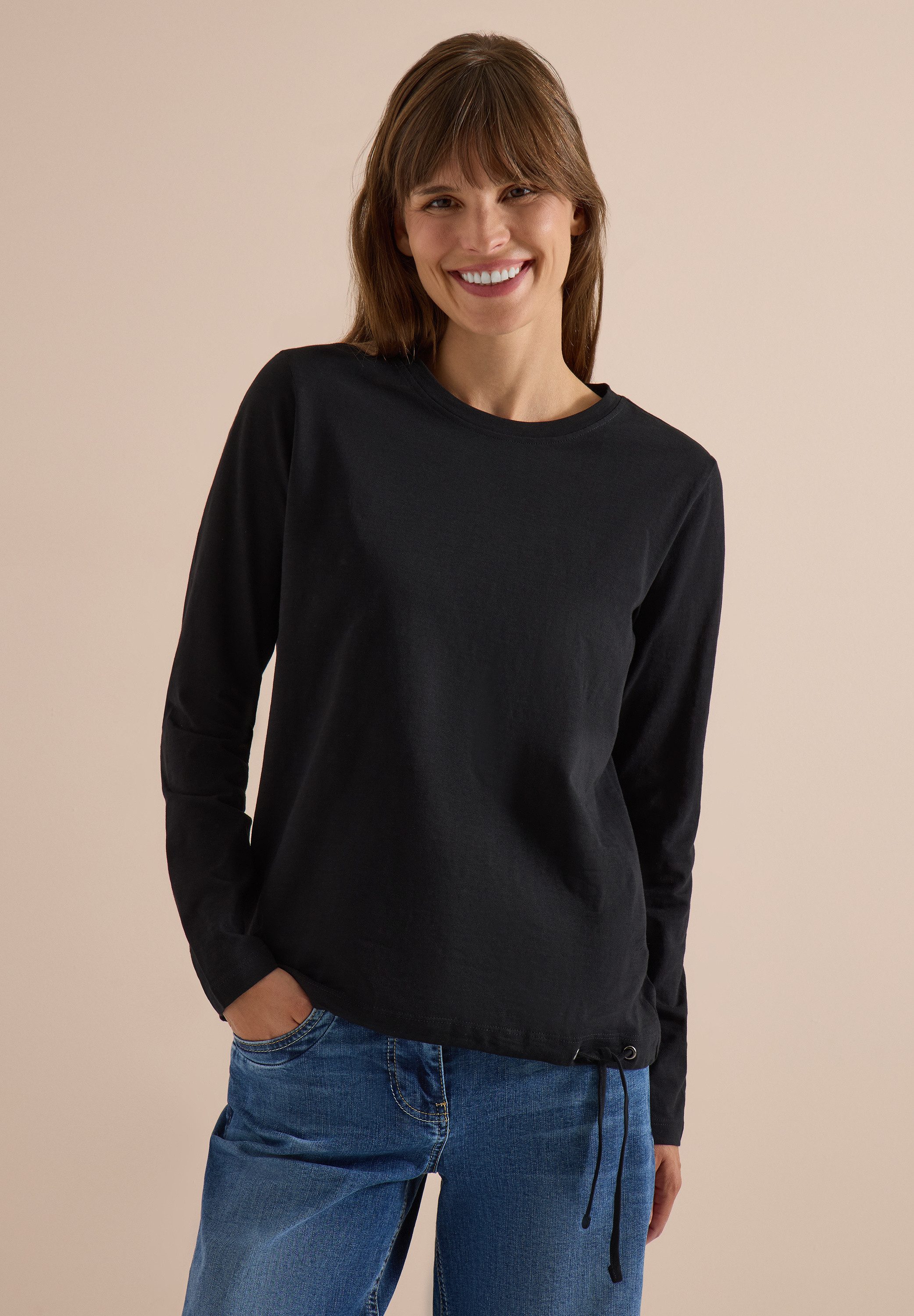 CECIL Langarmshirt aus reiner Baumwolle