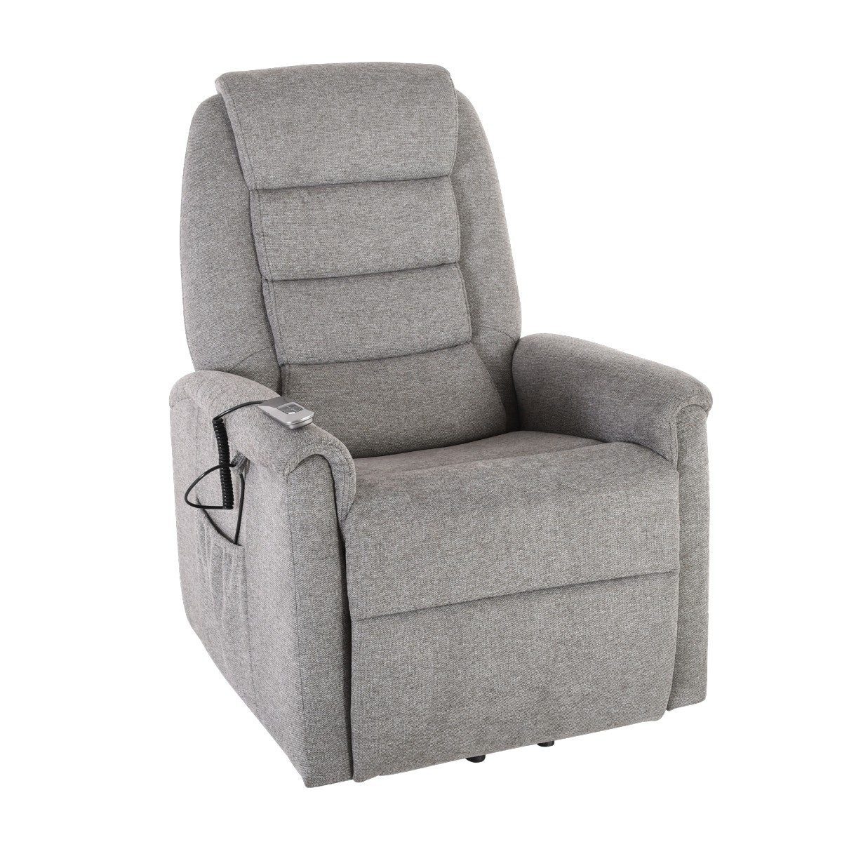 louming TV-Sessel Memmingen, motorische Aufstehhilfe, motorische Relaxfunktion, Geeginget für ein Körpergewicht bis zu 150 Kg grau
