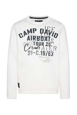 CAMP DAVID Rundhalspullover mit Logoprints