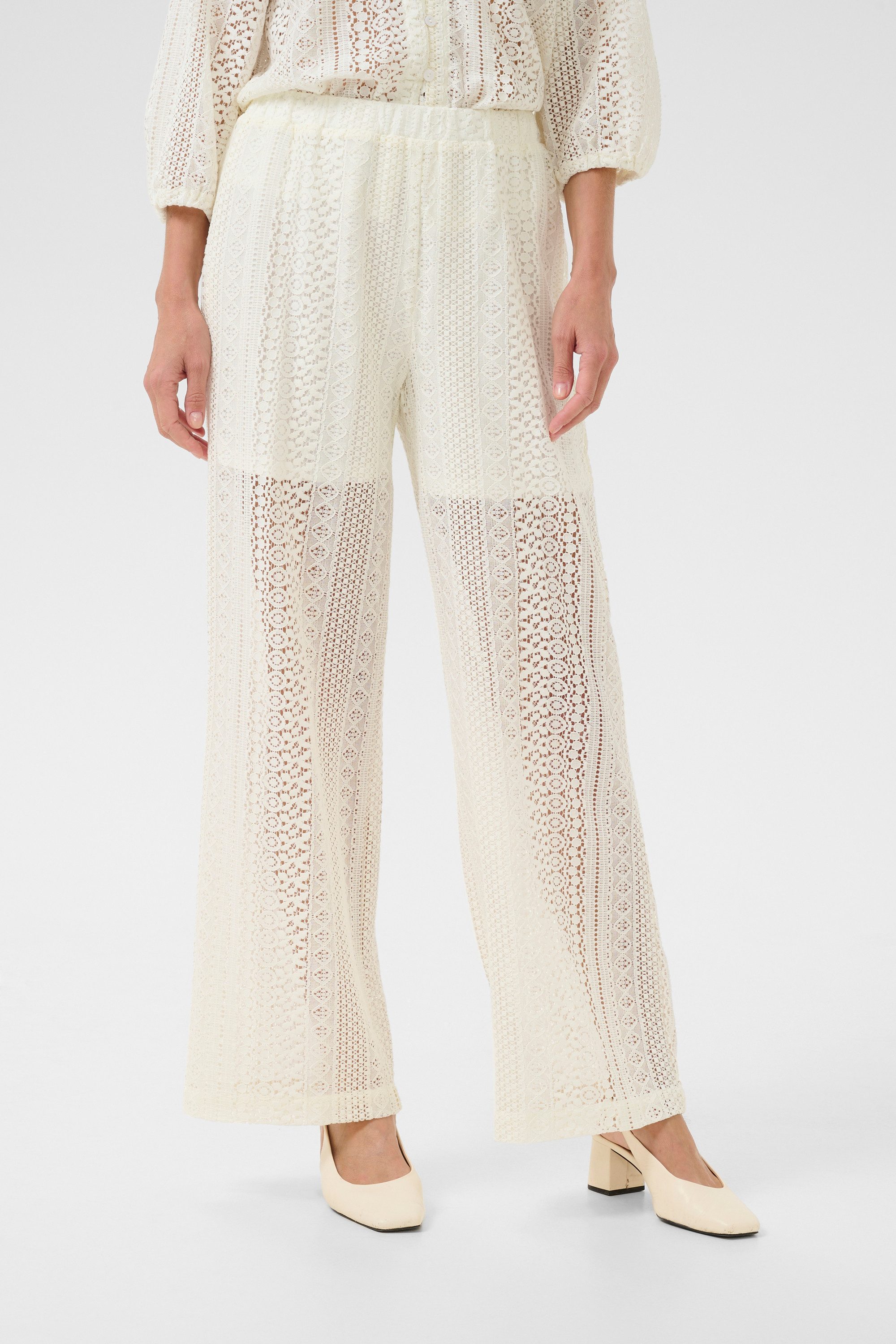 Cream Stoffhose Casual Hose CRRubby