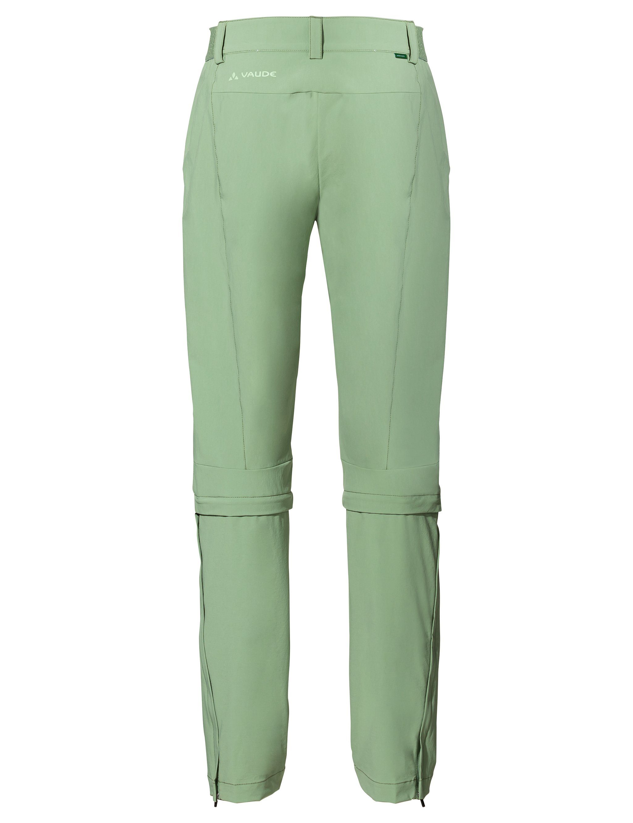 VAUDE Funktionshose III willow Stretch Capri Grüner Farley Pants T-Zip (1-tlg) Knopf green Women's