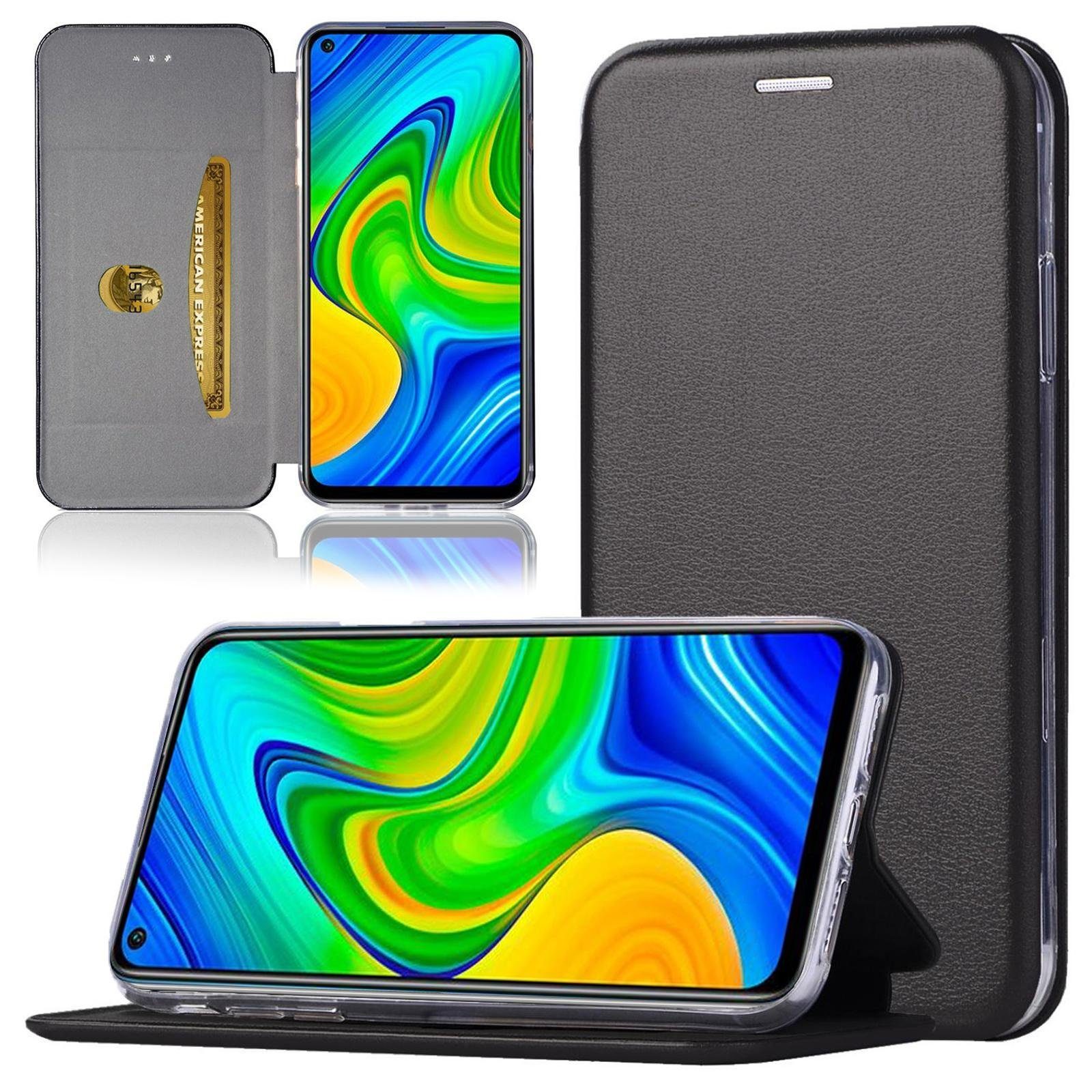 Numerva Handyhülle Hardcover Etui Schutz Hülle für Xiaomi Redmi Note 9, Flip Cover Klapp Hülle Etui