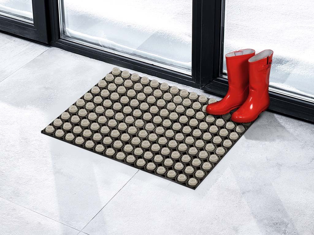 HPFloor Gummimatte Bürsteneinsätze Weiß für Ringgummimatte-Schwerlast 23 mm
