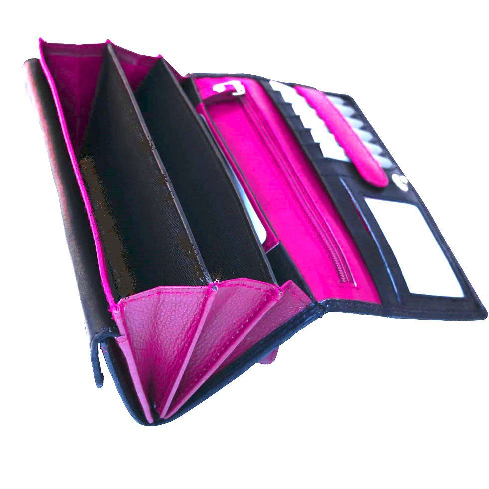 JOCKEY CLUB Geldbörse NICE FLOWERS, Kartenfächer RFID-Schutz, mit 3 9 pink, Scheinfächer
