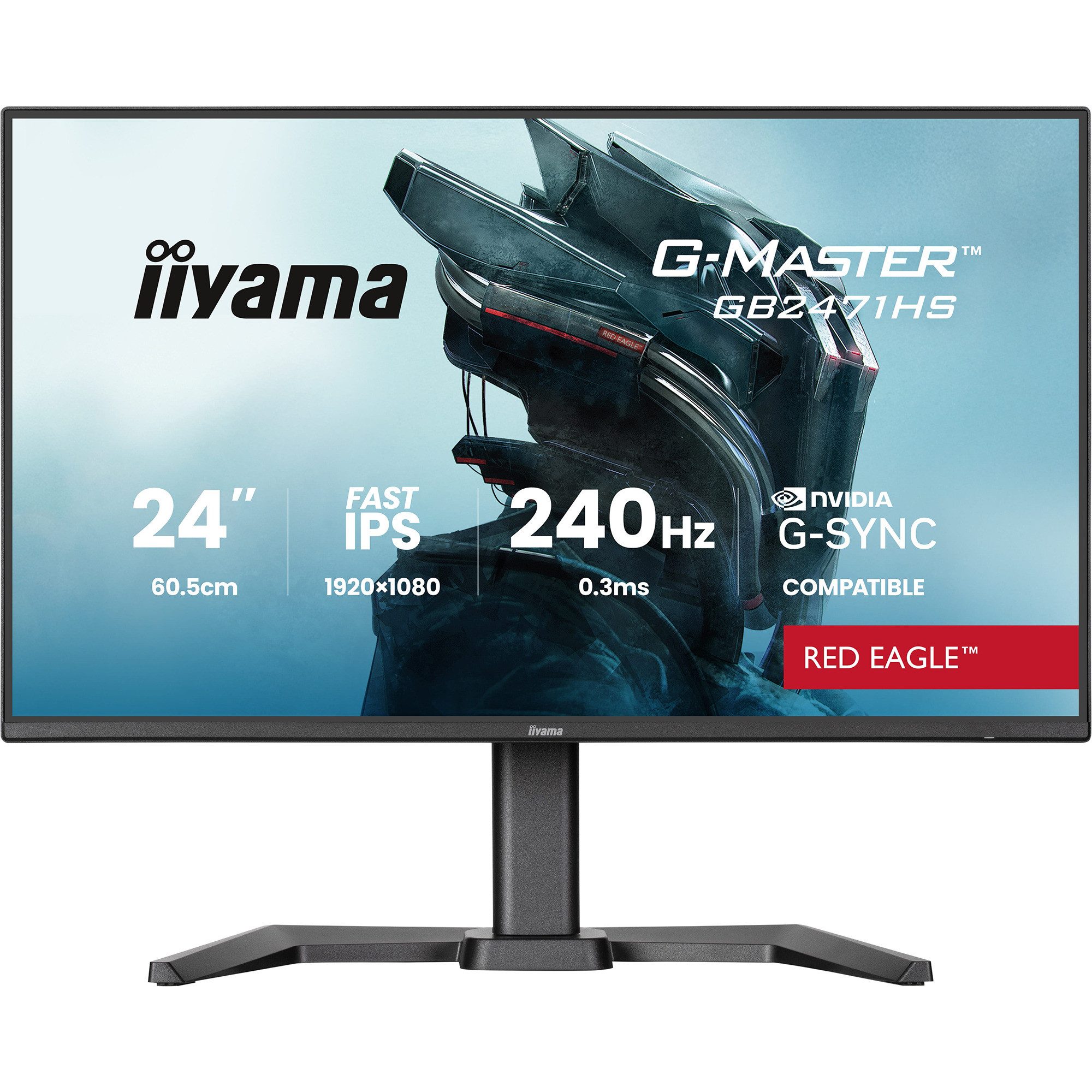 Iiyama iiyama G-Master GB2471HS-B1 Red Eagle, TFT-Monitor (1920 x 1080 px)