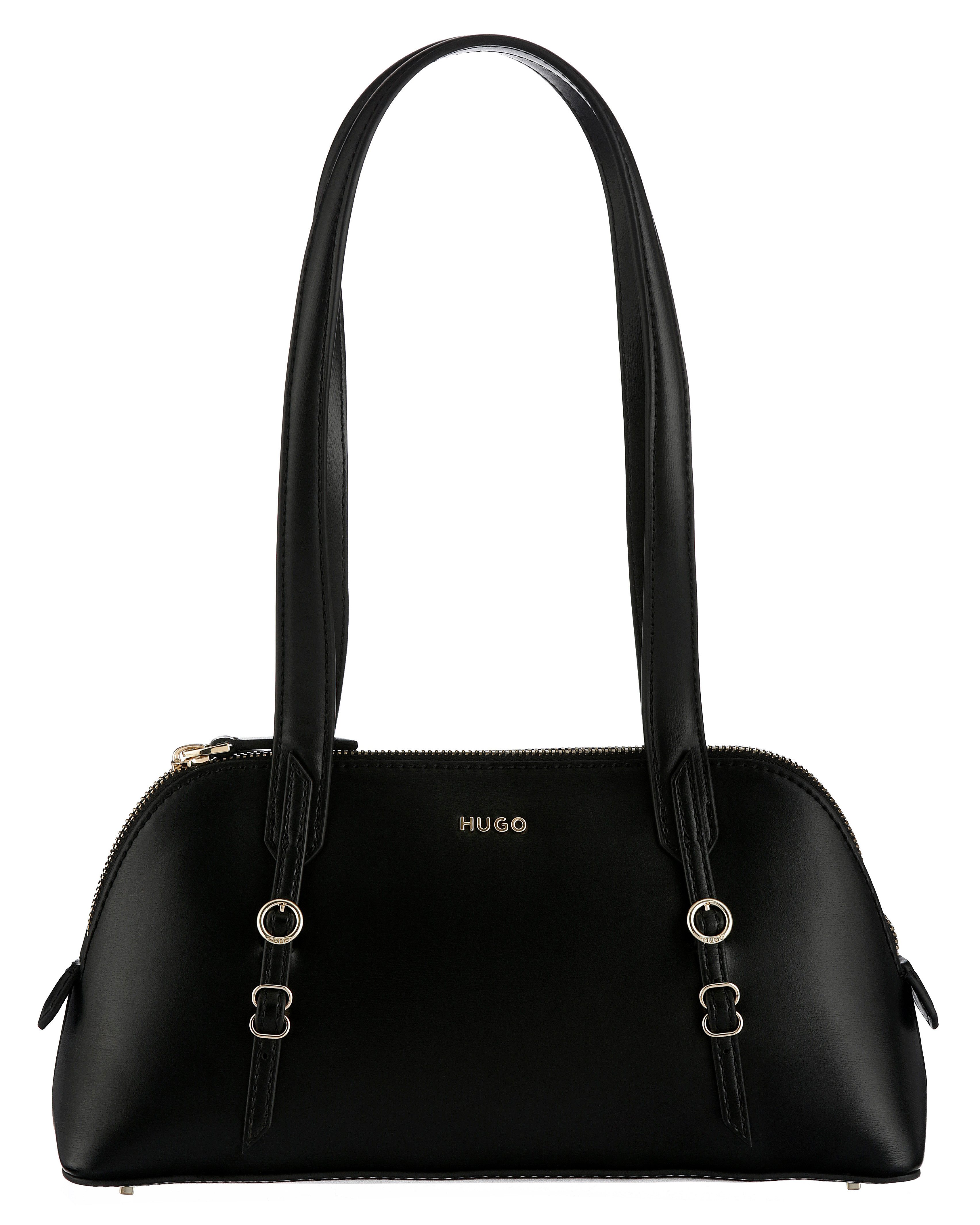 HUGO Schultertasche Syndra, längliche Schultertasche, zeitlose Handtasche, Businesstasche