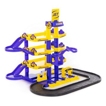 WADER QUALITY TOYS Spiel-Parkhaus Parkgarage JET 4 Ebenen mit Strasse