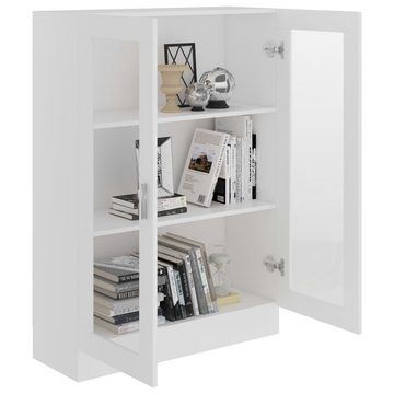furnicato Bücherregal Vitrinenschrank Weiß 82,5x30,5x115 cm Holzwerkstoff