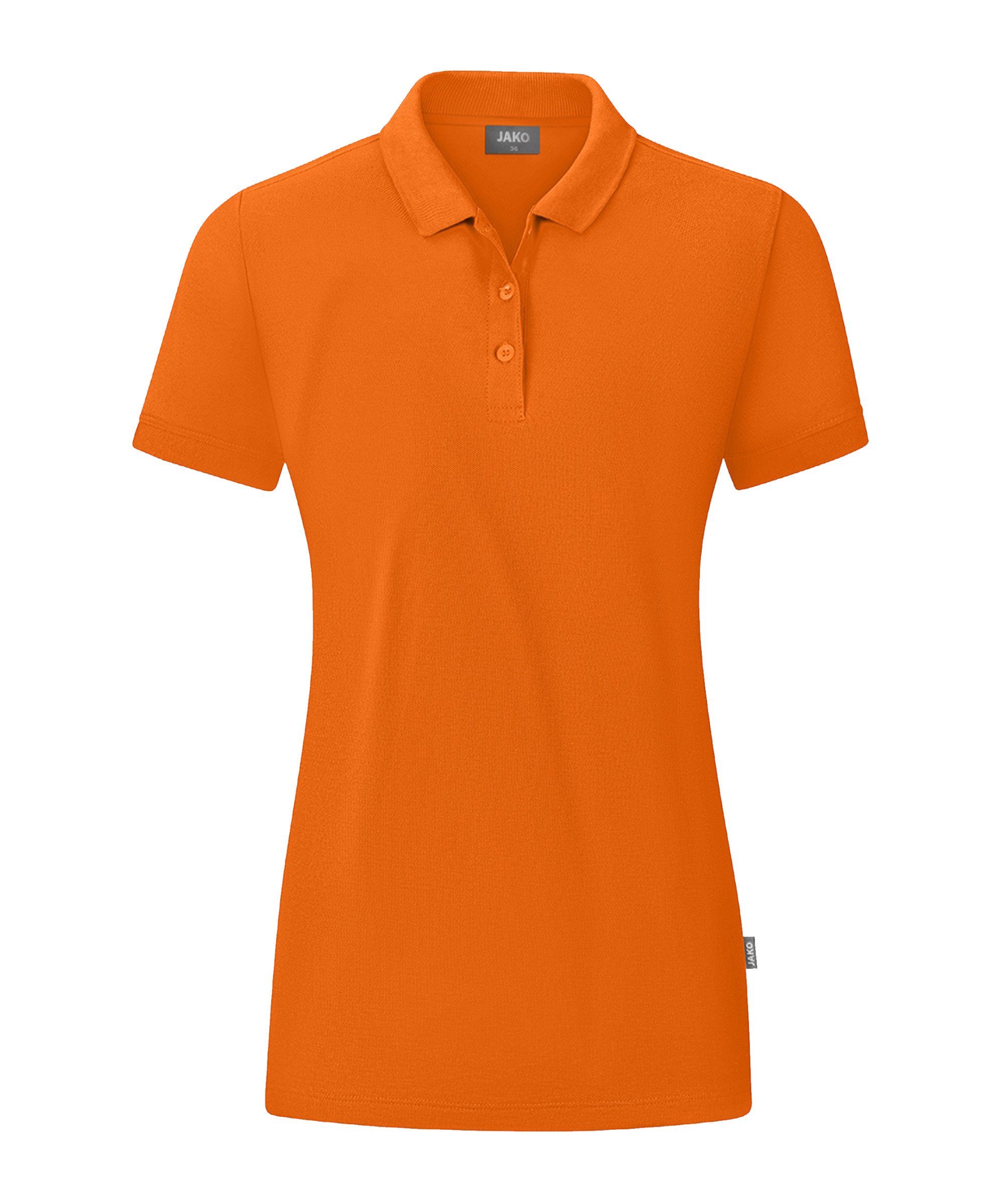 Jako Poloshirt Organic Poloshirt Damen Nachhaltiges Produkt orange