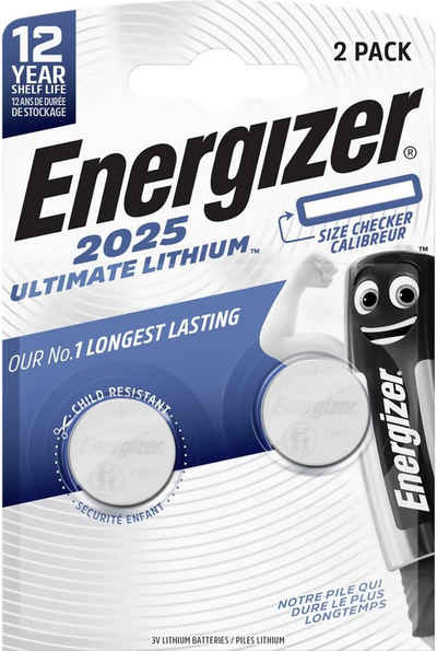 Energizer Energizer Knopfzelle CR 2025 Ultimate Lithium, 3 Batterie