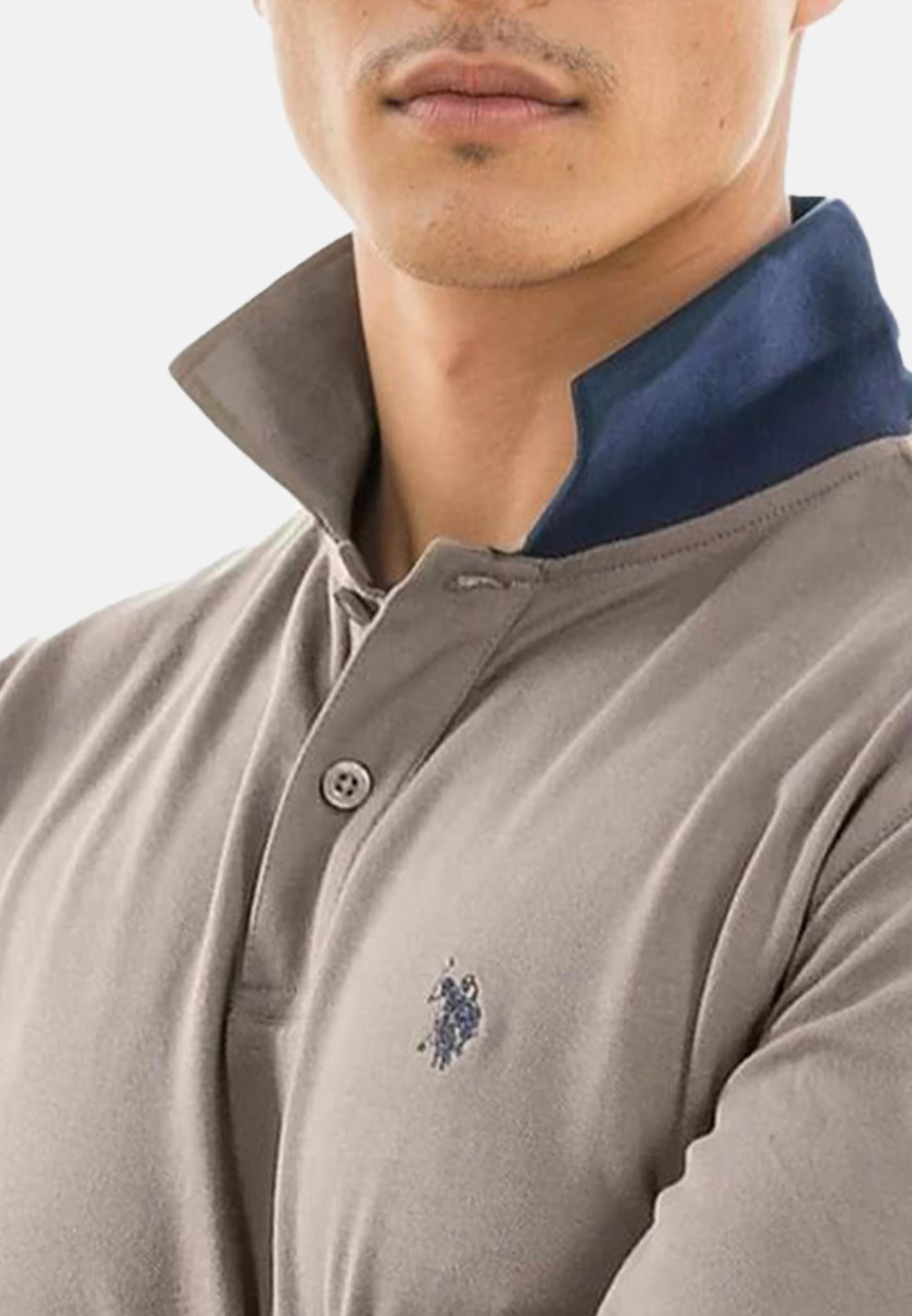 U.S. Polo Assn. Longsleeve USJayson – Herren Langarm Poloshirt mit Logo-Stickerei Mit Flachstrick-Kragen, Knopfleiste und elastischer Baumwollmischung – Bild 4 von 5
