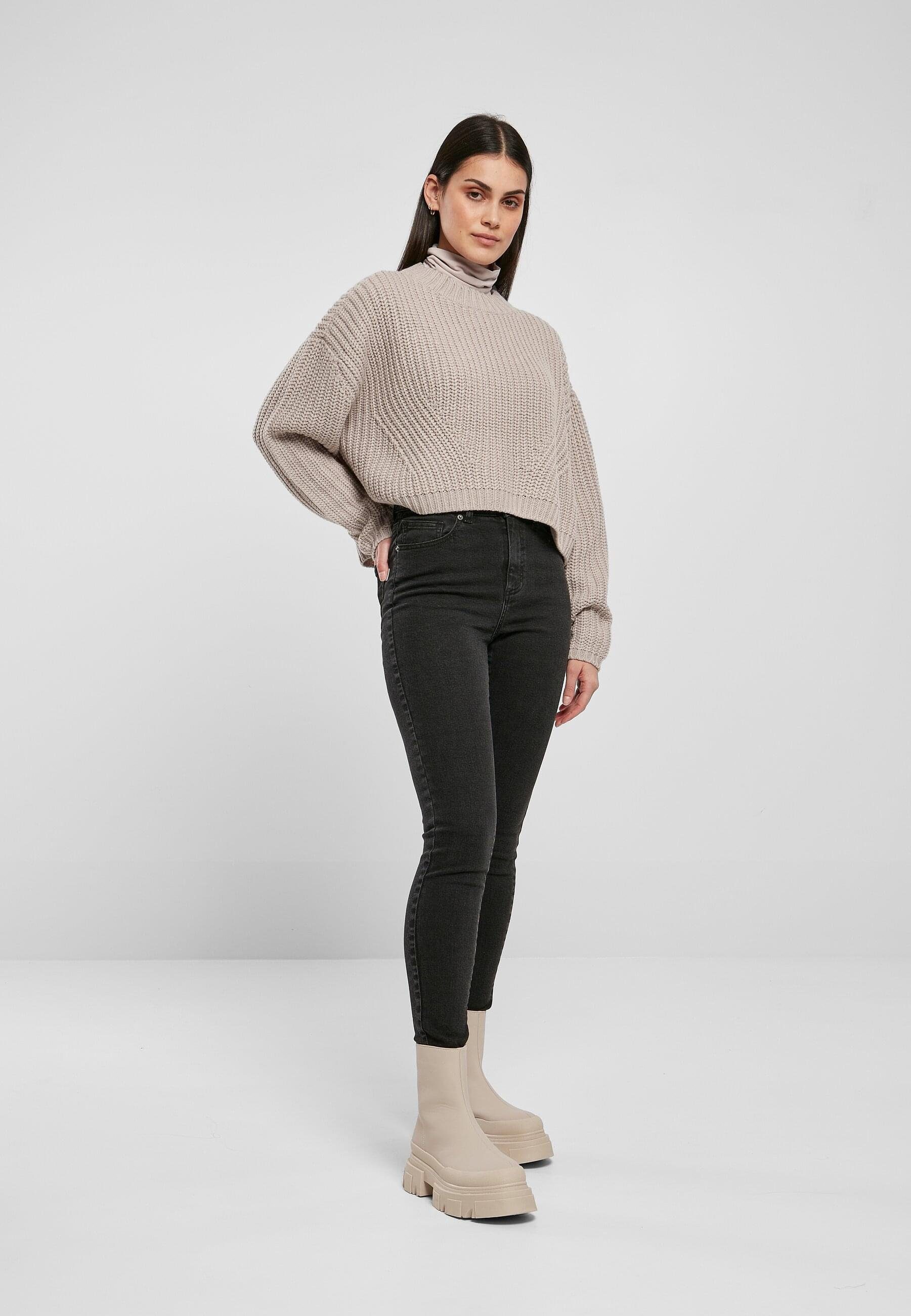 Sweater (1-tlg) Wide Kapuzenpullover Damen Oversize CLASSICS salvia URBAN Ladies