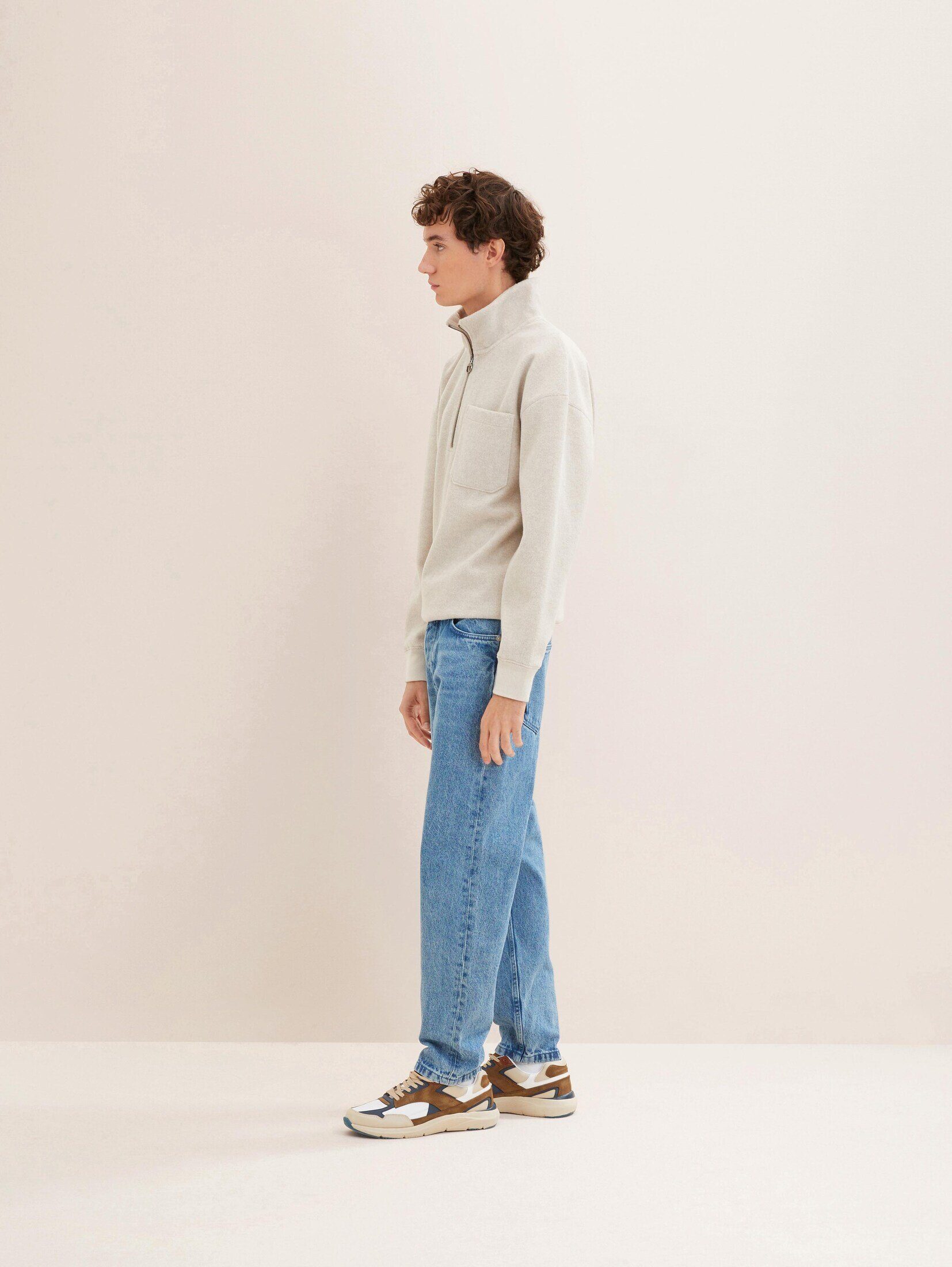 Loose Light Denim Denim Jeans Used TOM Blue Fit Straight-Jeans TAILOR Stone