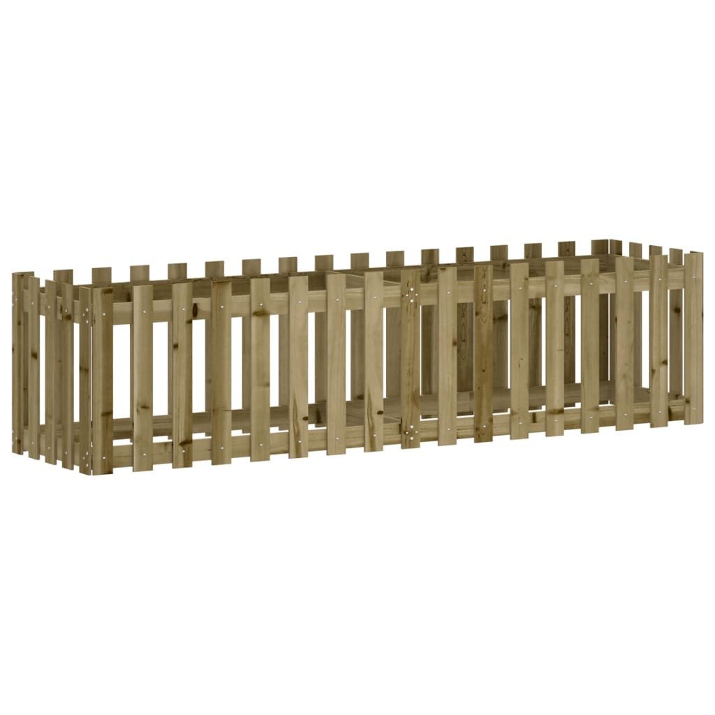 vidaXL Hochbeet Hochbeet Lattenzaun-Design 200x50x50 cm Kiefernholz Imprägniert (1 St)