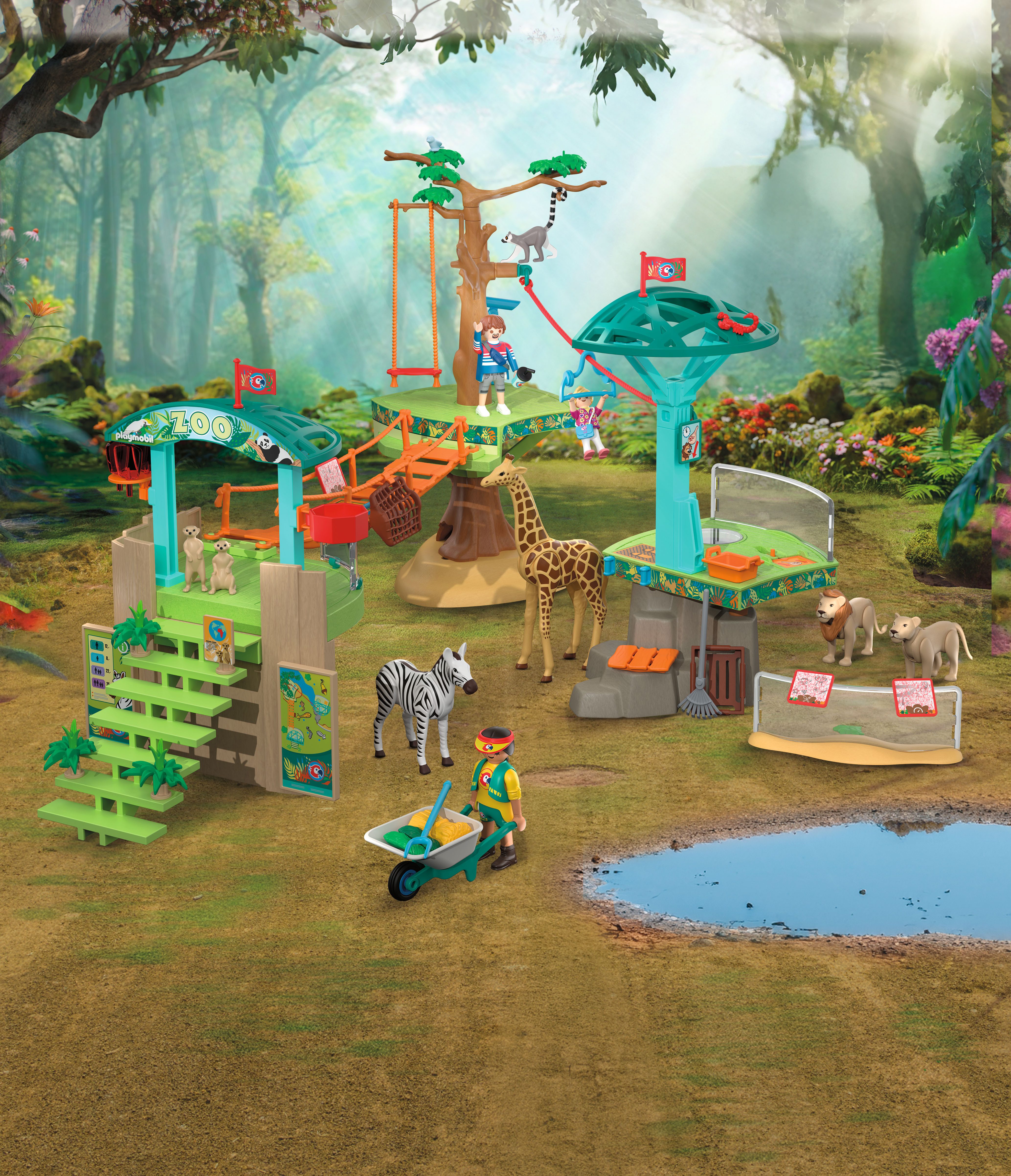 Playmobil® Zoo: Wildnis-Kletterpark (72070), Animals & Friends Konstruktions-Spielset, (169 St), Made in Europe