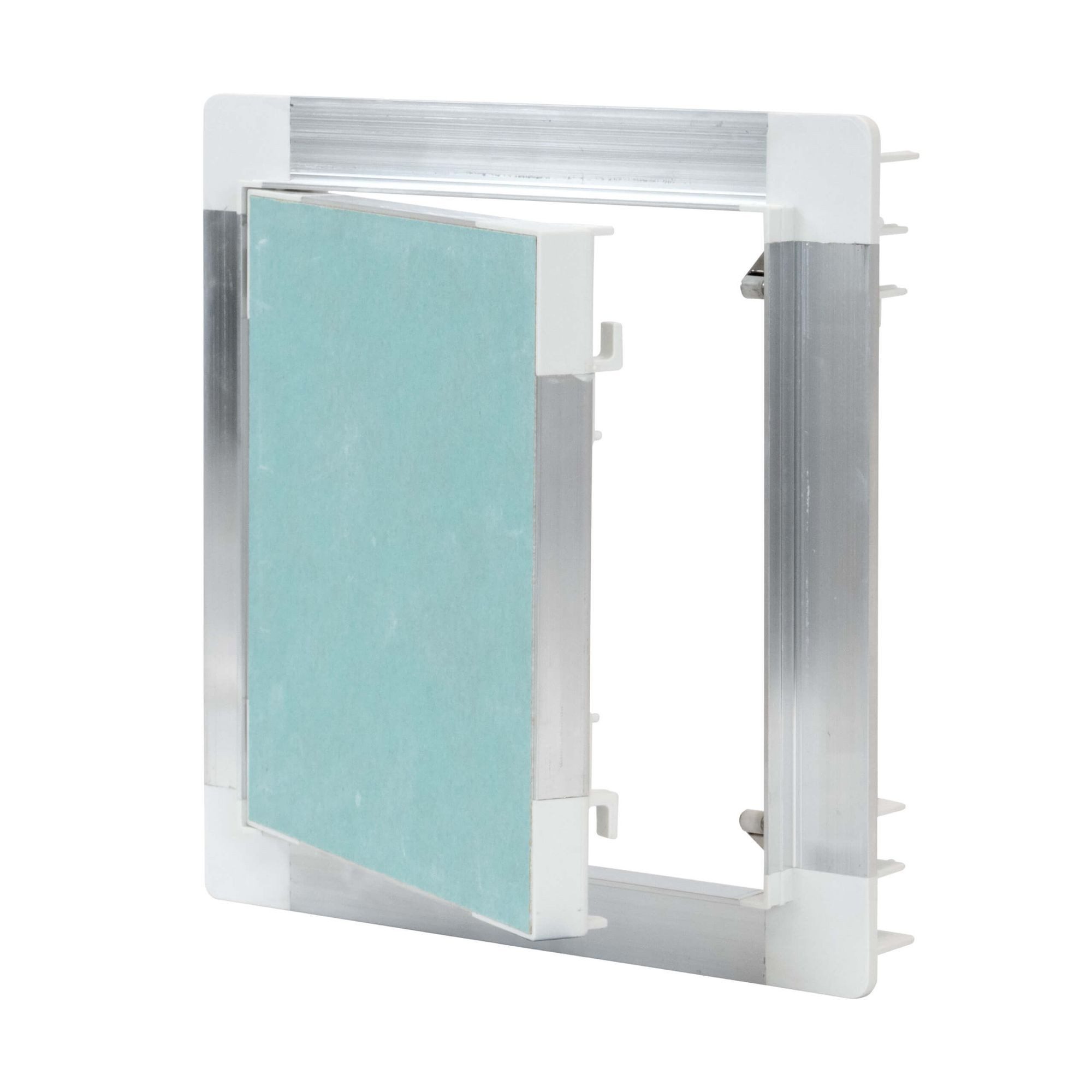 PROTEKTOR Revisionsklappe Revisionstür (20 × 20 cm, silber, 1-St), mit 12 mm Gipskartonplatte, Schnappverschluss