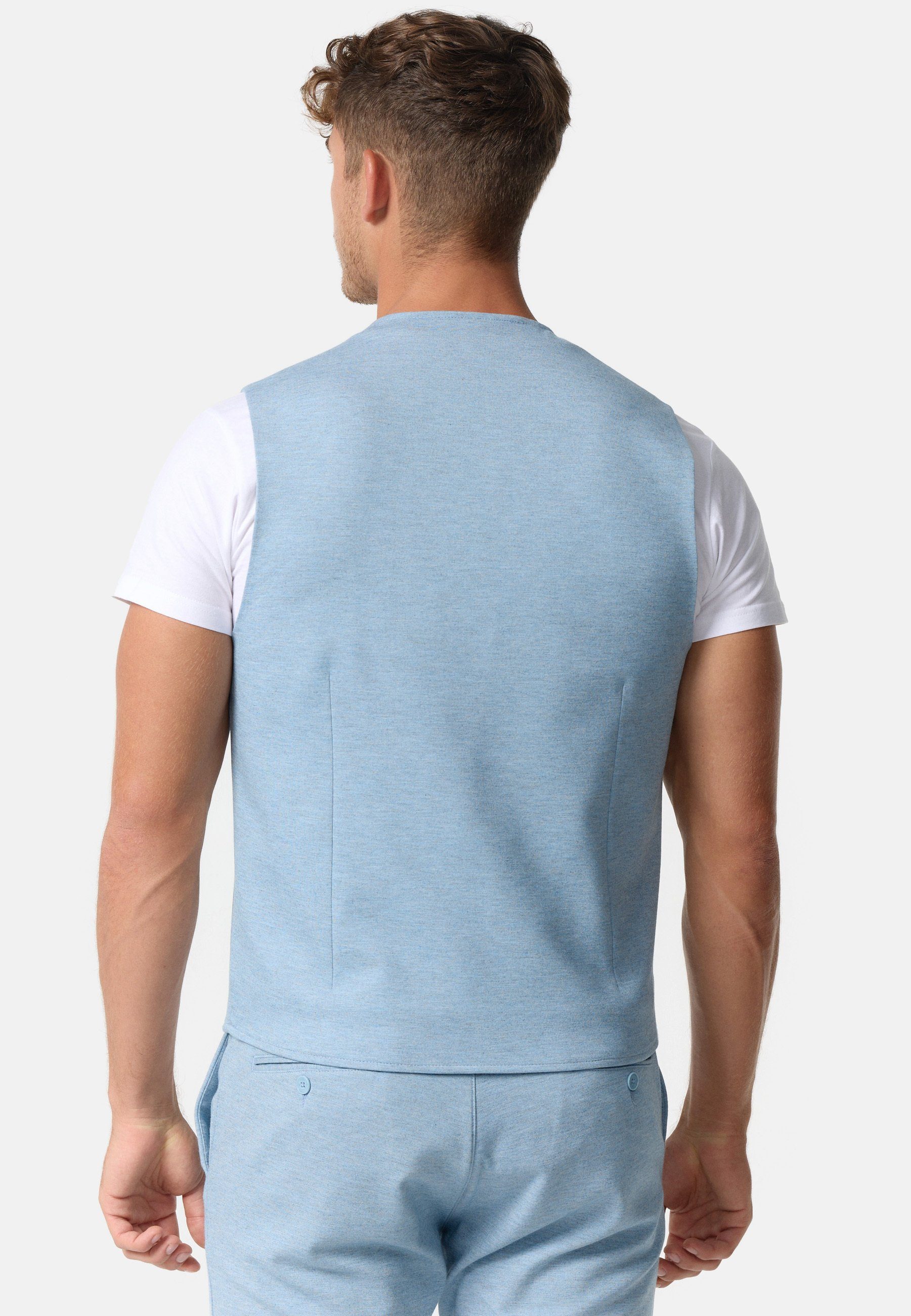 Jeff Anzugweste Herren JFEzra Anzug Weste Herrenweste stilvolle Anzugweste mit gemustertem Innenfutter