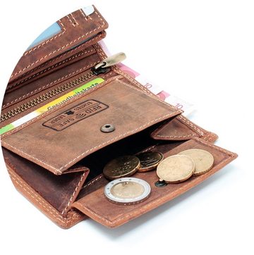 SHG Geldbörse ◊ Herren Geldbörse Leder Portemonnaie Brieftasche Geldbeutel RFID, Lederbörse mit Münzfach RFID Schutz Männerbörse