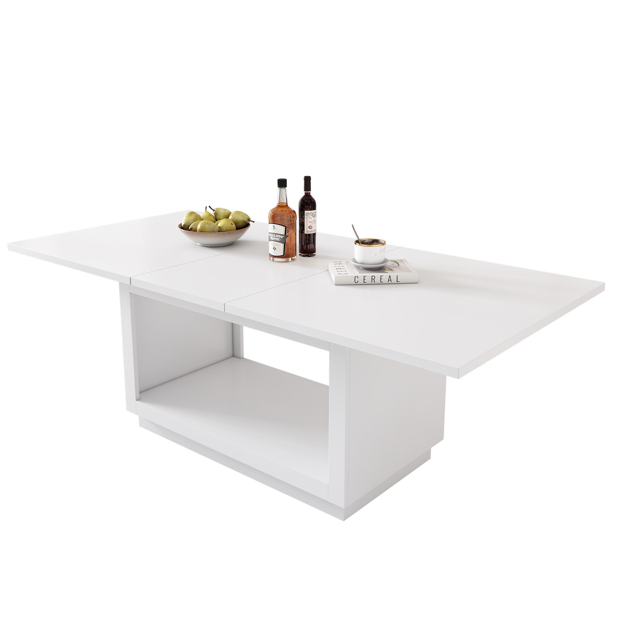 OKWISH Esstisch quadratischer Couchtisch (Bistrotisch, 1-St., Длина 140/180cm), Ausziehbarer Küchentisch