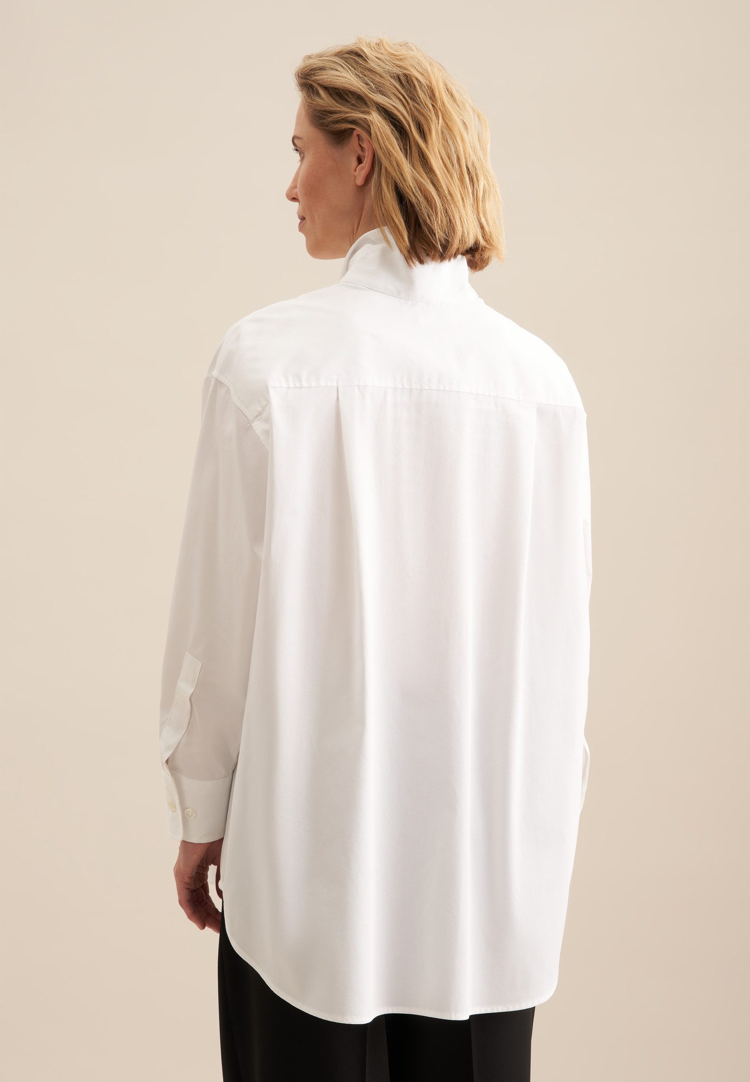 seidensticker Longbluse Schwarze Rose Langarm Kragen günstig online kaufen