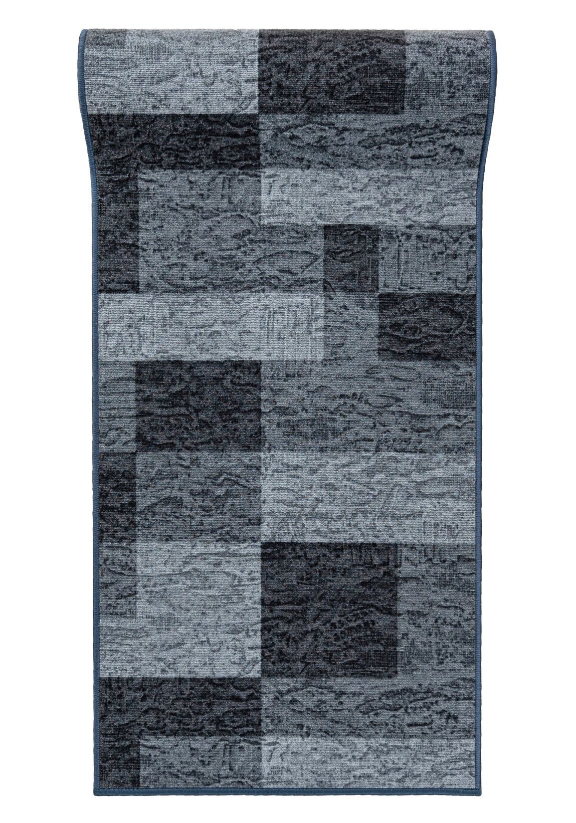 Mazovia Läufer Retro Geometrisch Anthrazit Grau Flur, Schlafzimmer, Diele, Fußbodenheizung