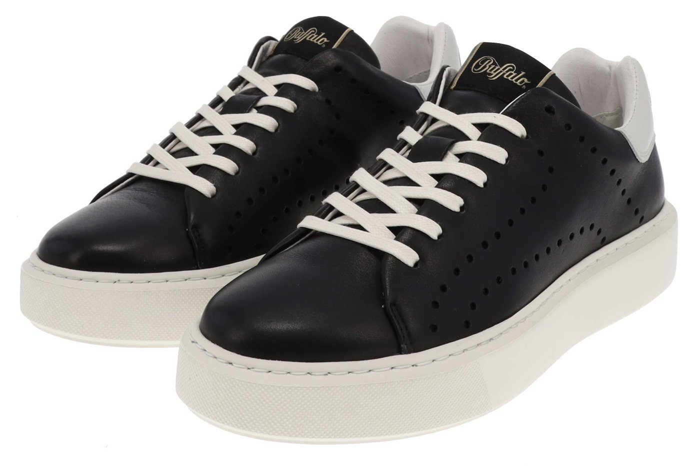 Buffalo ROCCO Schwarz Sneaker Echt Leder Damen Sneaker