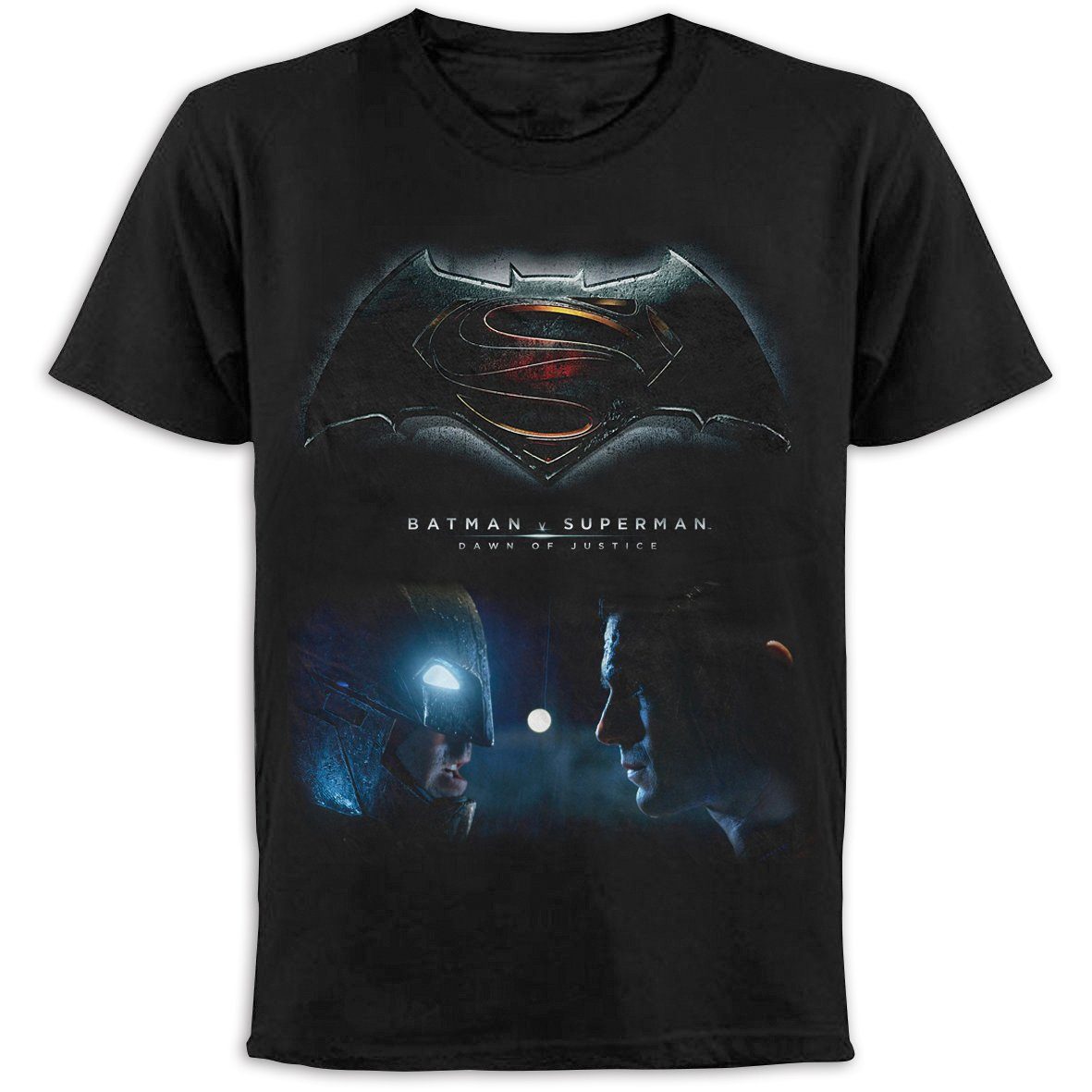 Batman T-Shirt Batman vs Superman TShirt Faces S