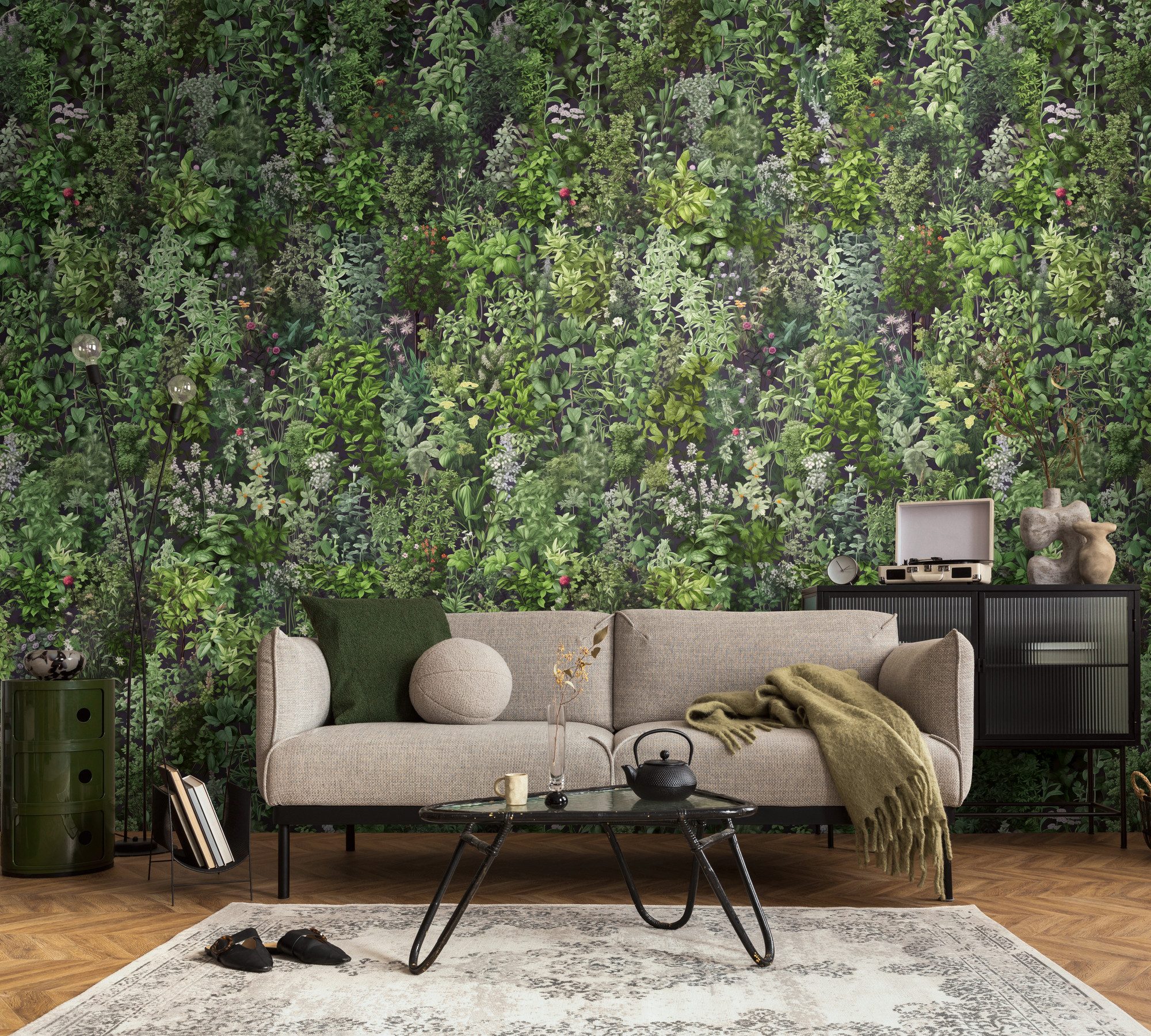 living walls Fototapete The Wall 4 Botanic – Üppige tropische Pflanzen Vlies-Fototapete, leicht strukturiert, matt, tropisch, botanisch, (1 St), Üppige tropische Pflanzen mit natürlicher Tiefenwirkung