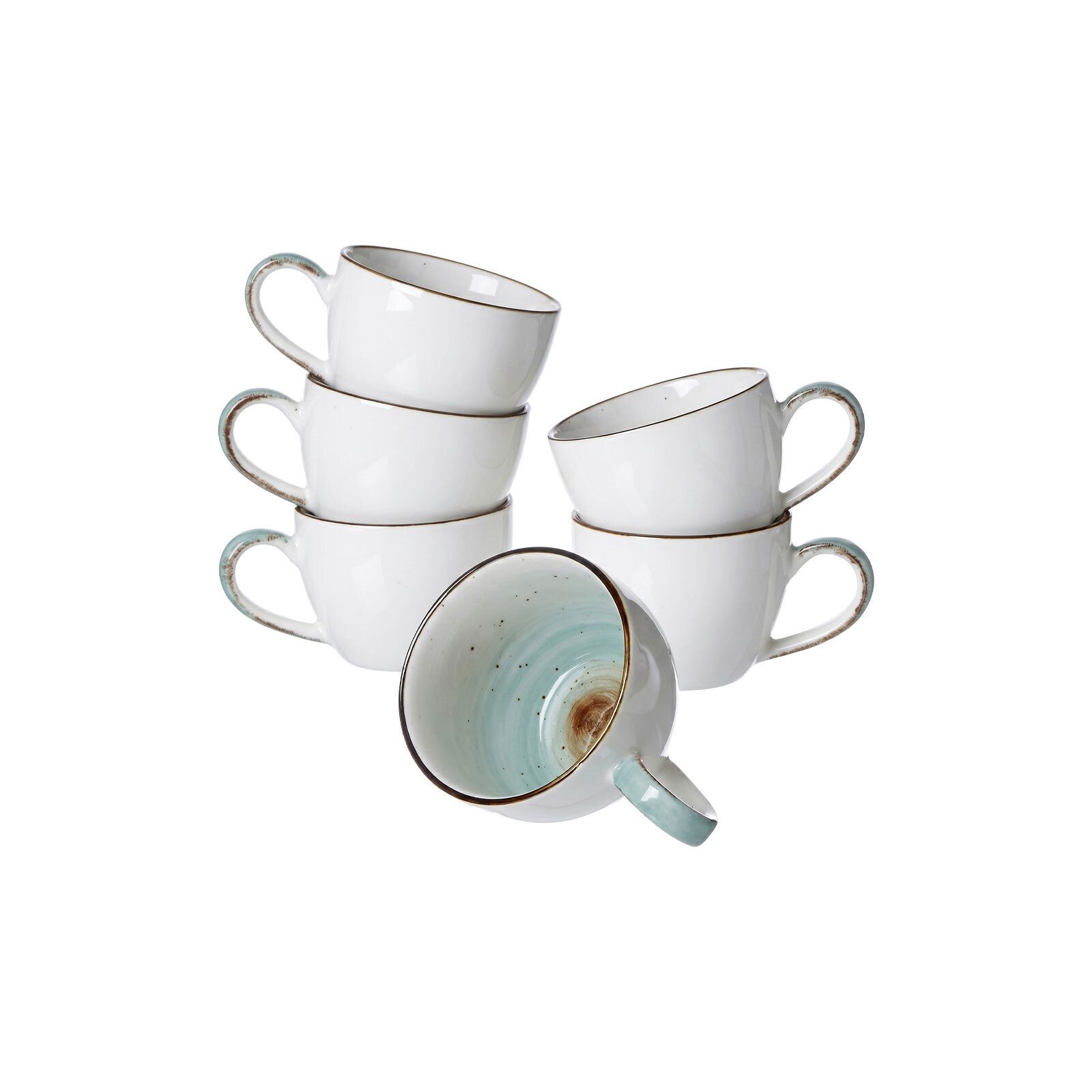 Ritzenhoff & Breker Espressotasse Cosmo Espressotassen 100 ml 6er Set, 6-tlg., Porzellan