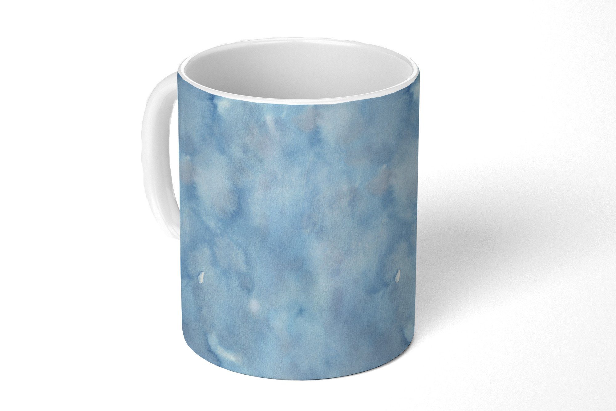 MuchoWow Tasse Muster - Aquarell - Blau, Keramik, Kaffeetassen, Teetasse, Becher, Teetasse, Geschenk