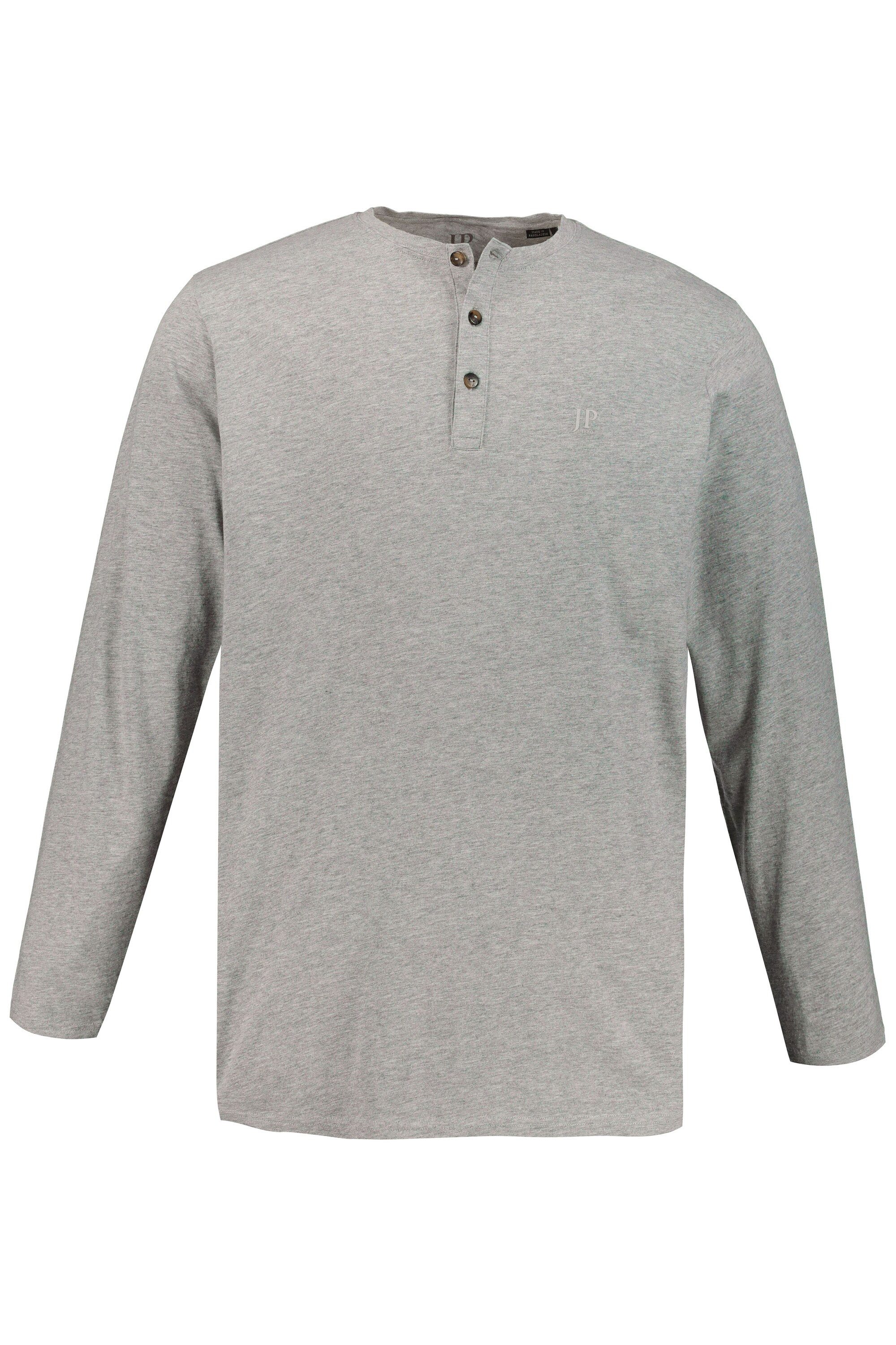 JP1880 T-Shirt Henley Basic Shirt Langarm Knopfleiste – Bild 2 von 3