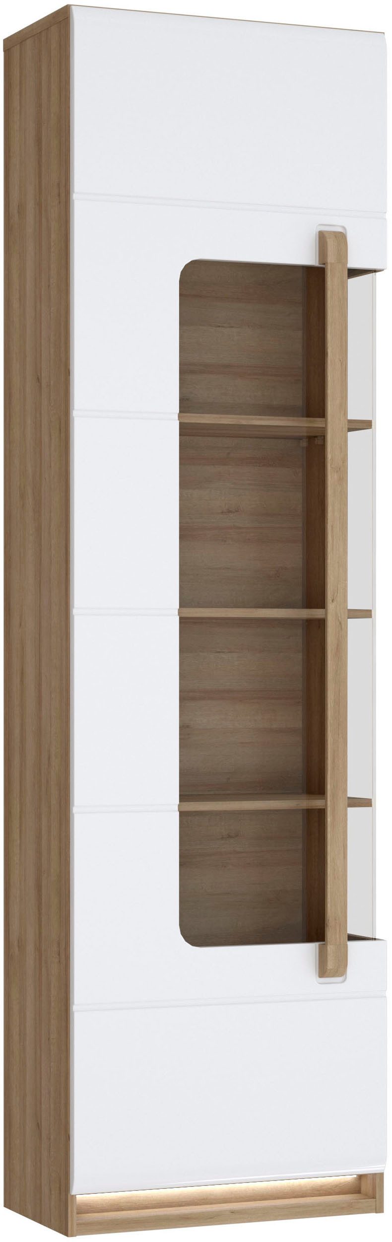 FORTE Vitrine Attention (B/H/T 60,2/210/34,3 cm) Vitrine inkl. Beleuchtung, Höhe 210 cm, Soft Close, Glastüre