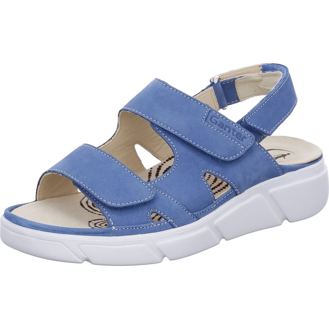 Ganter Ganter Schuhe, Sandalette Halina - Nubuk Damen Sandalette blau 048823