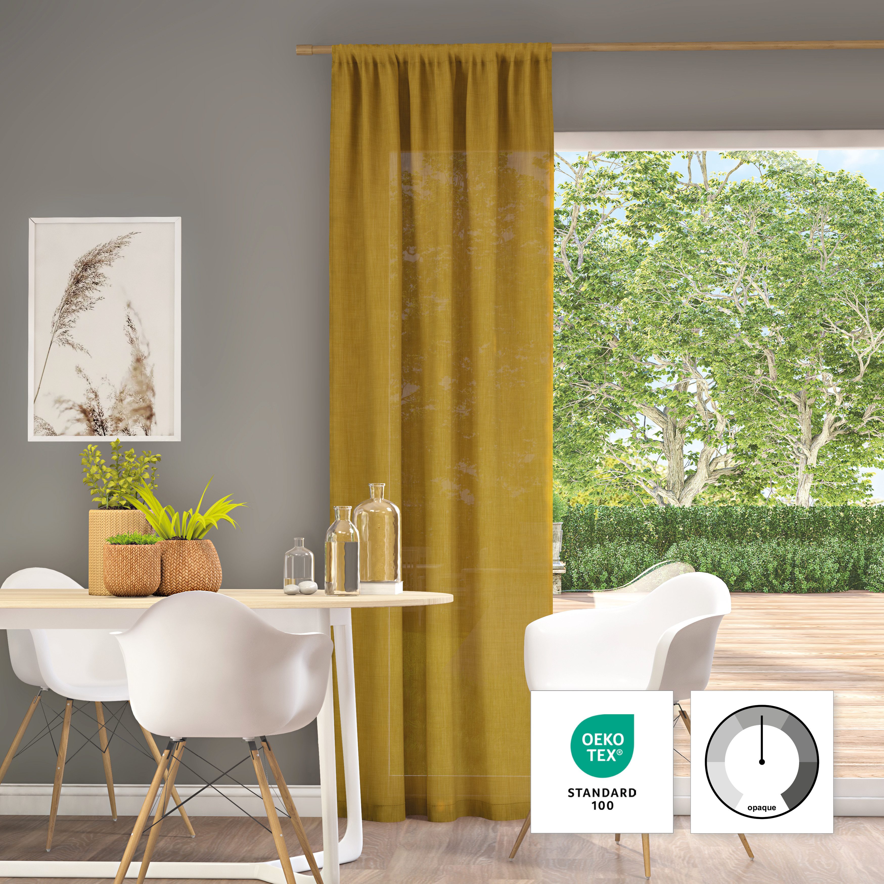 Neutex for you! Vorhang Mara-ECO (1 St), Stangendurchzug, blickdicht, Jacquard