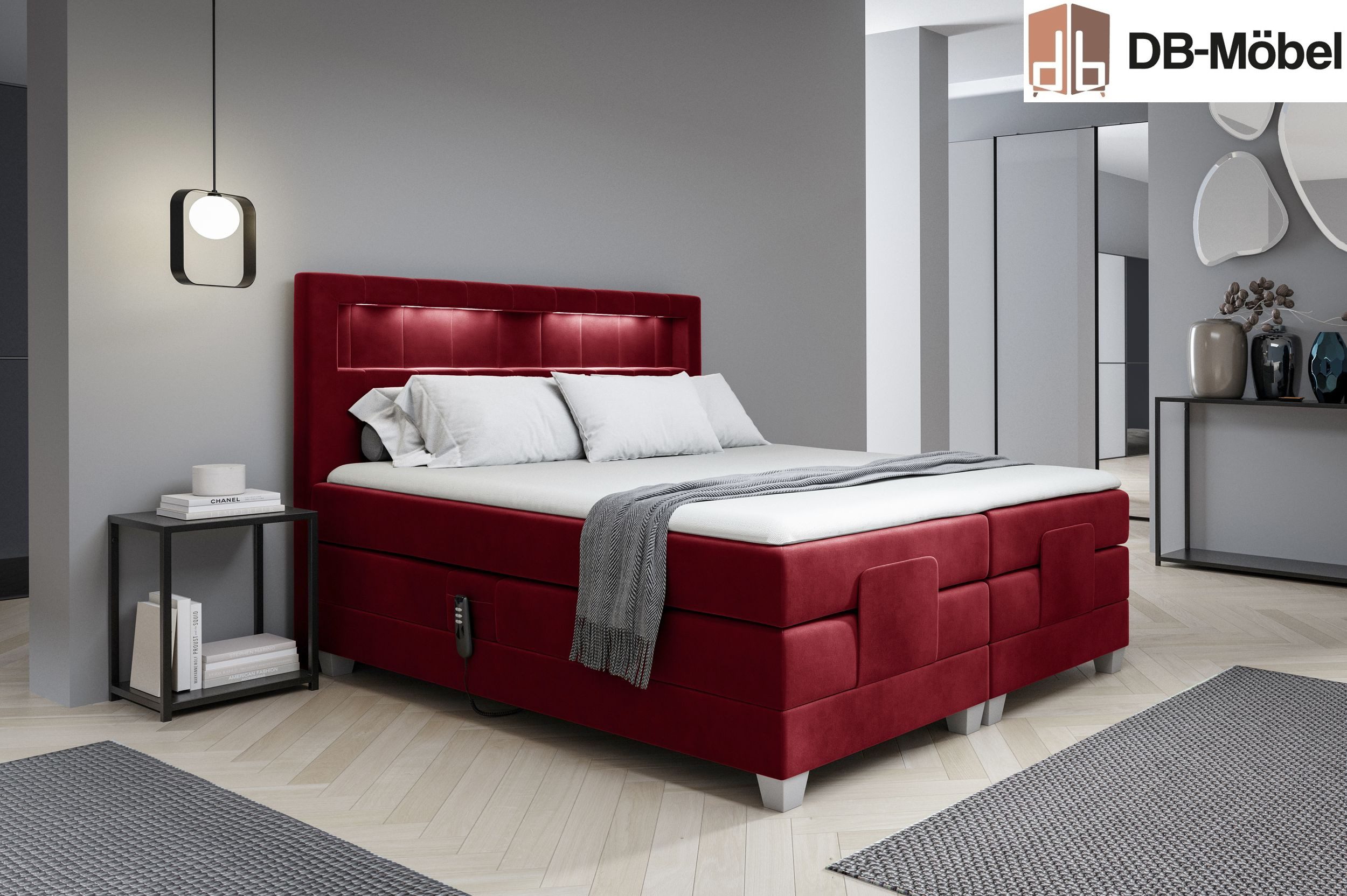 DB-Möbel Boxspringbett Boxspringbett "ELON" Elektrisch Bett - Möbel-vom Hersteller
