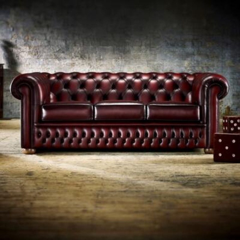 Xlmoebel 3-Sitzer Sofa 3 Sitzer Chesterfield Leder 100% Sofort, Made in Europa