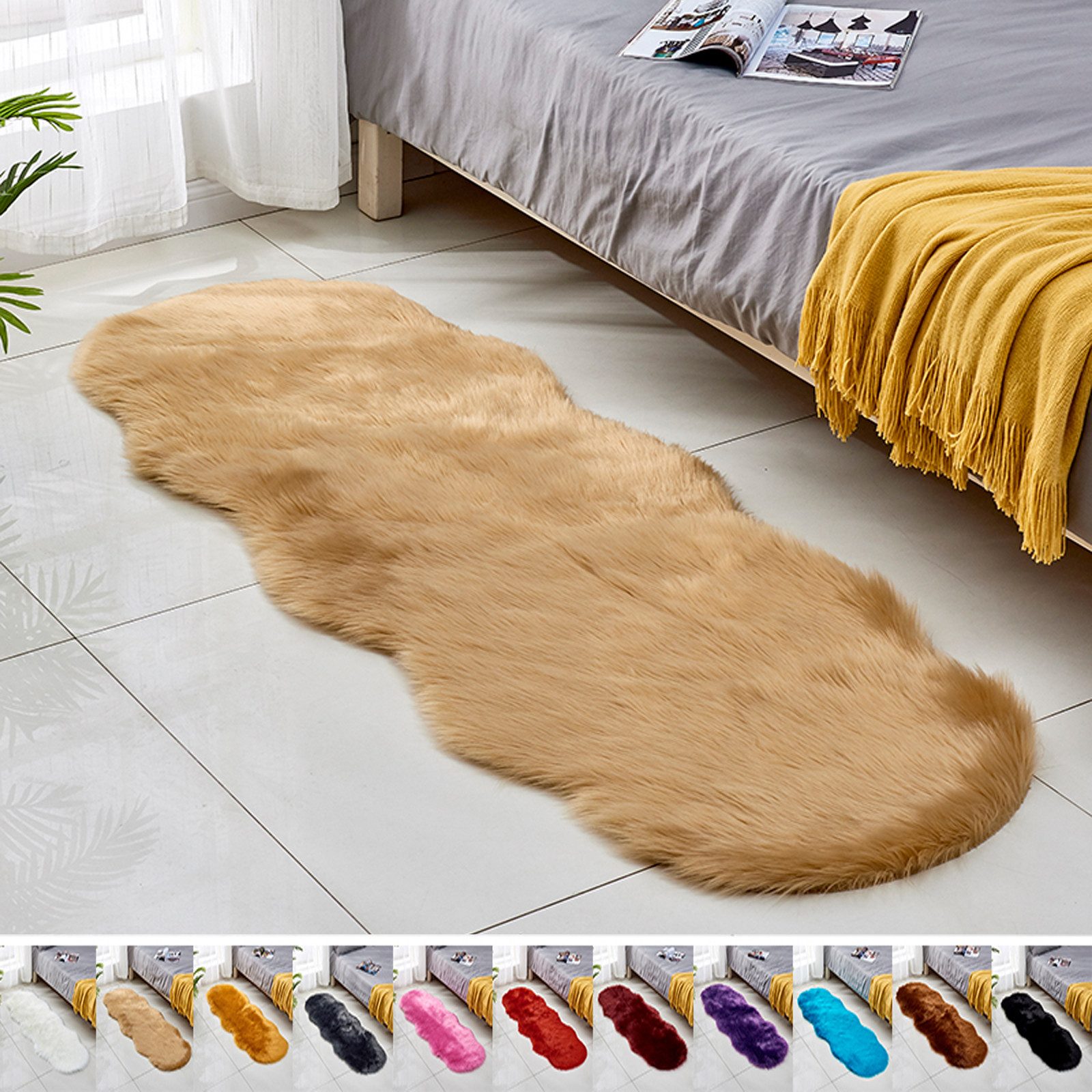 Jibenhome Teppich Hochflor-Teppich Kunstfell,Weich Fellteppich,Shaggy Teppi günstig online kaufen