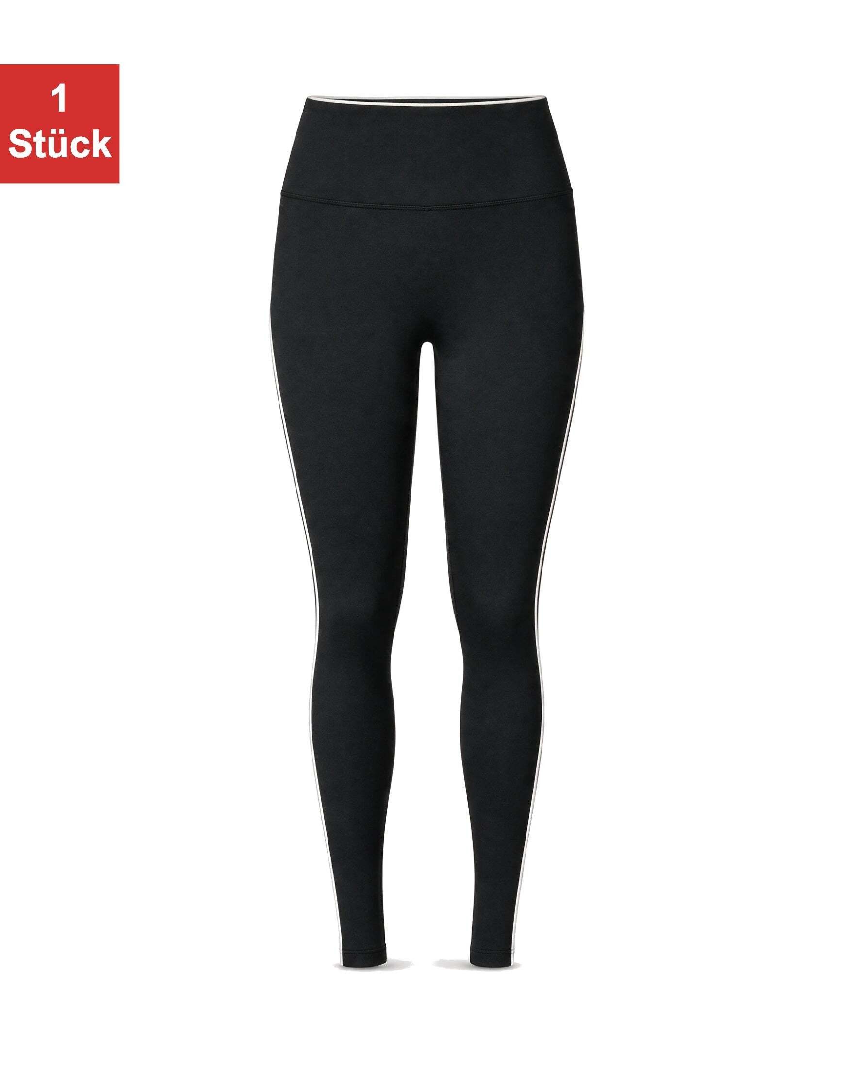 SNOCKS Highwaist Leggings (1-tlg) mit High-Waist-Bund und kontrastreichem Piping