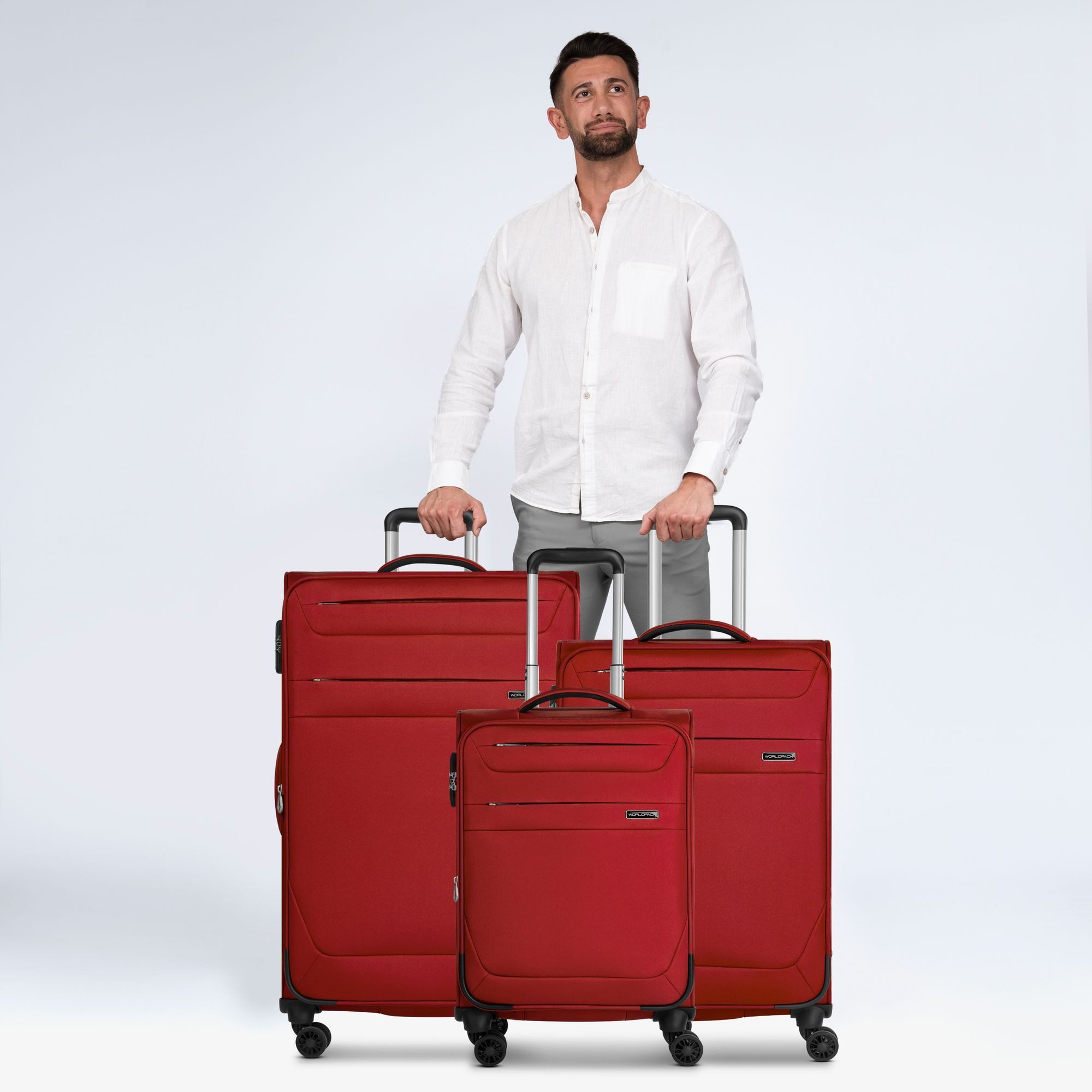 WORLDPACK Trolleyset Chicago, 4 Rollen, (3-teilig, günstig online kaufen