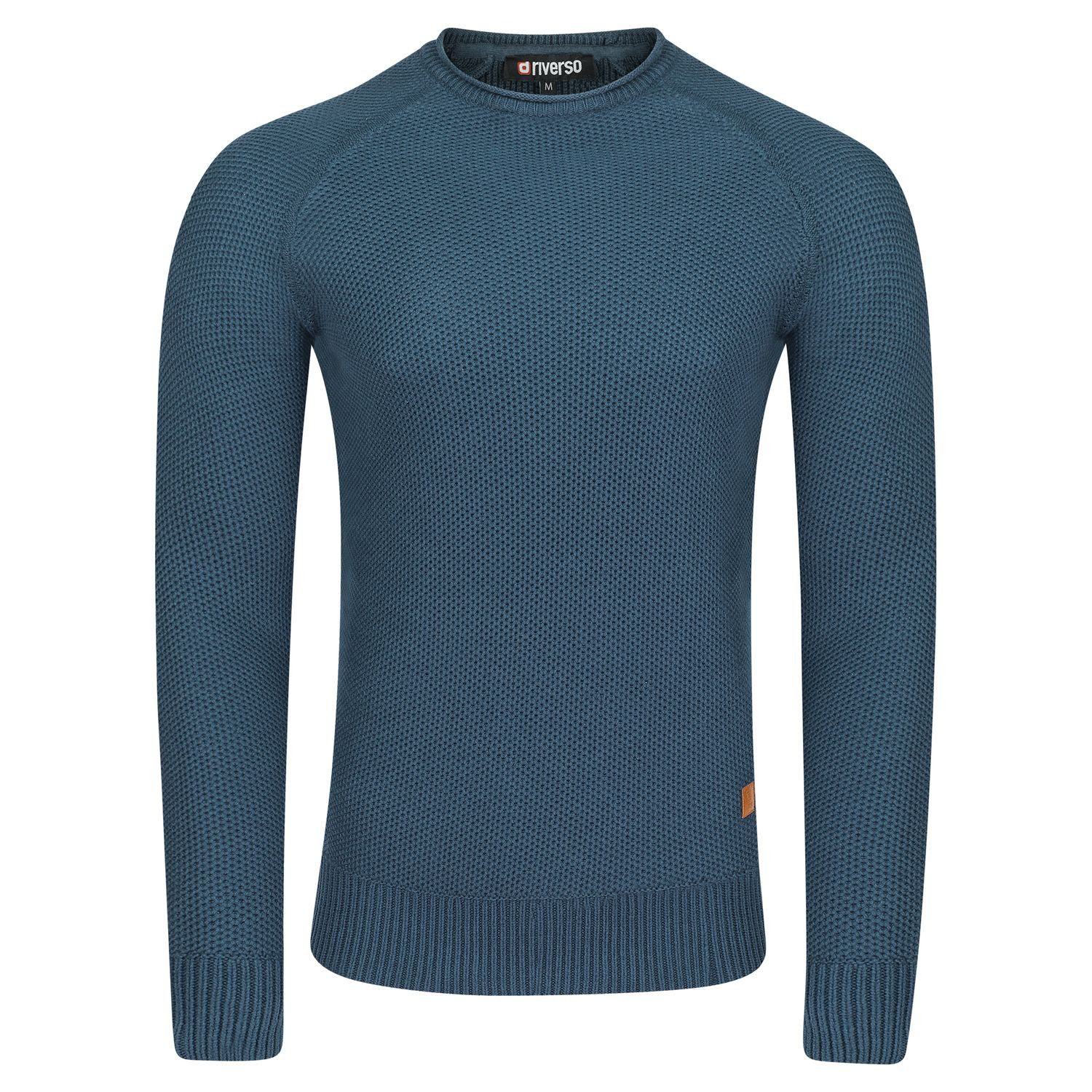 riverso Sweatshirt Herren Rundhals Pullover RIVElias Regular Fit Basic Long günstig online kaufen