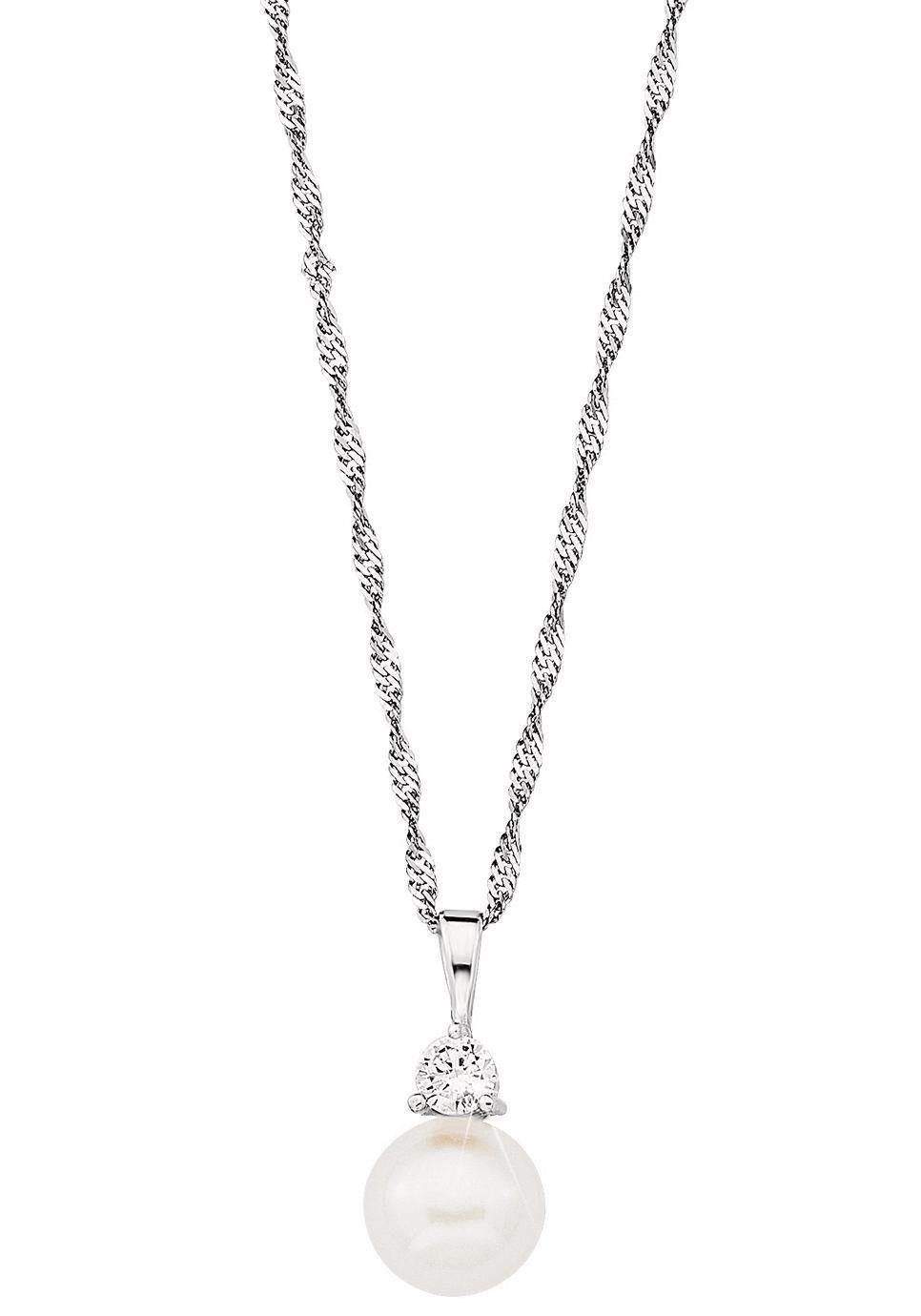 Amor Kette mit Anhänger 2016276, mit Zirkonia (synth) - mit Süßwasserzuchtperle
