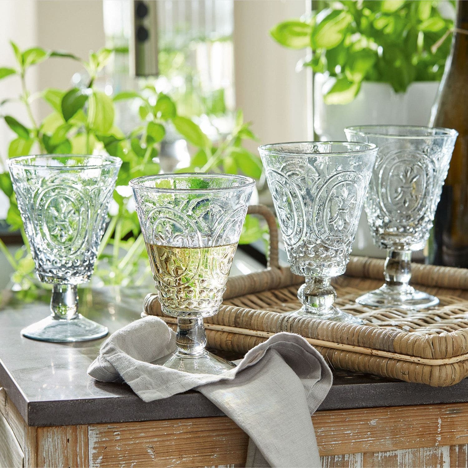 Mirabeau Glas Weingläser 4er Set Sarton klar, Glas