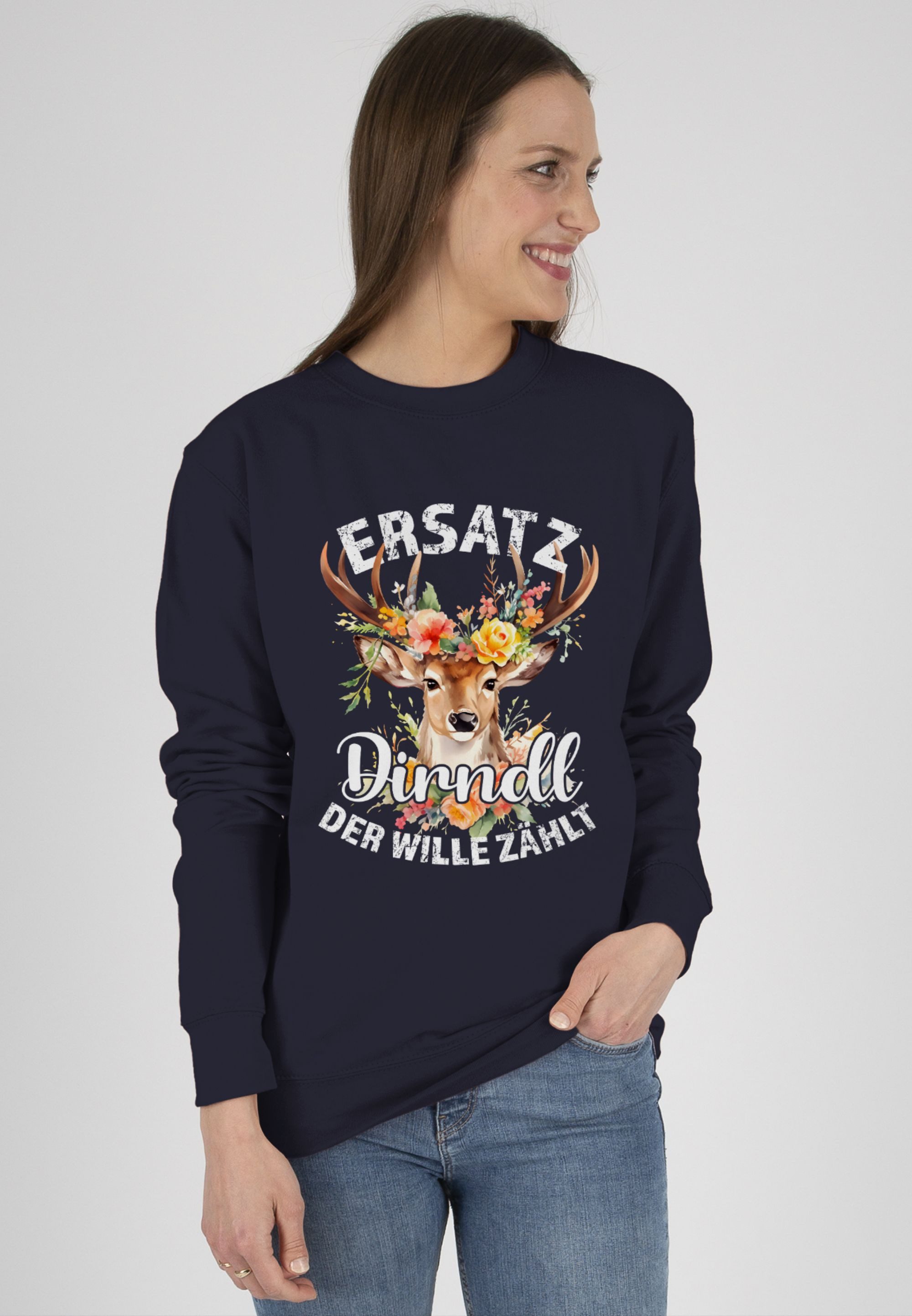 Shirtracer Sweatshirt Ersatz Dirndl Der Wille Zählt (1-tlg) Mode für Oktoberfest Damen