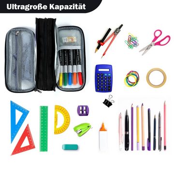 CALIYO Federmäppchen Federmäppchen Teenager Große Kapazität Federtaschen 3 Fach Mäppchen, Mädchen Jungen Federtasche für Schule Arbeit AufbewahrungTasche