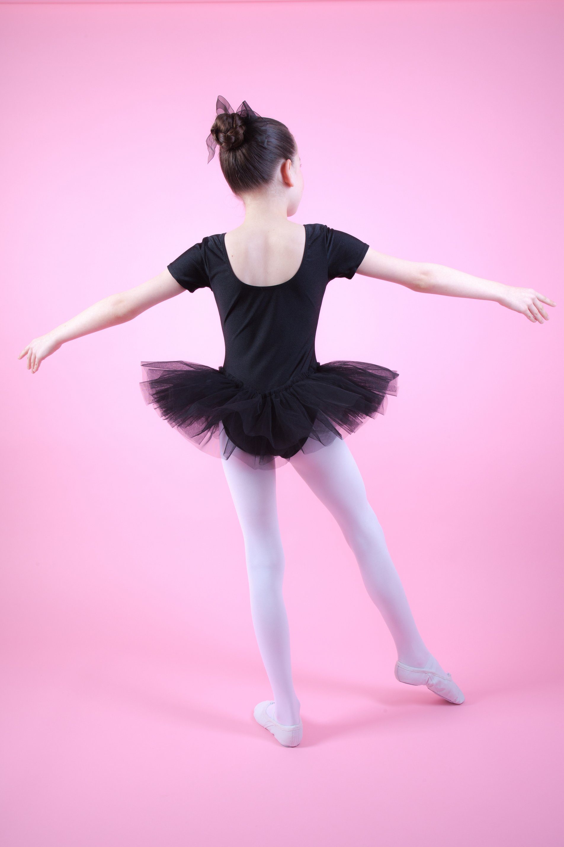 tanzmuster Tüllkleid Ballett mit Alina Mädchen mit Ballettkleid Arm Tutu schwarz Tüllrock für kurzem