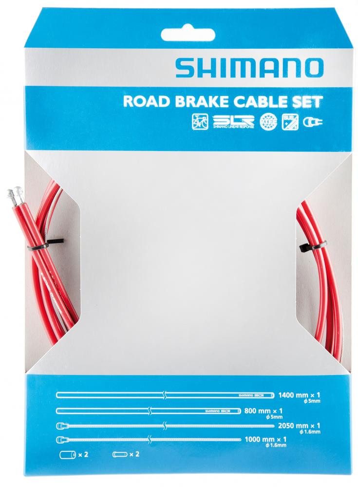 Shimano Bremszug SHIMANO Bremszug-Set Road SIL-TEC Bremszug-Set - Rot
